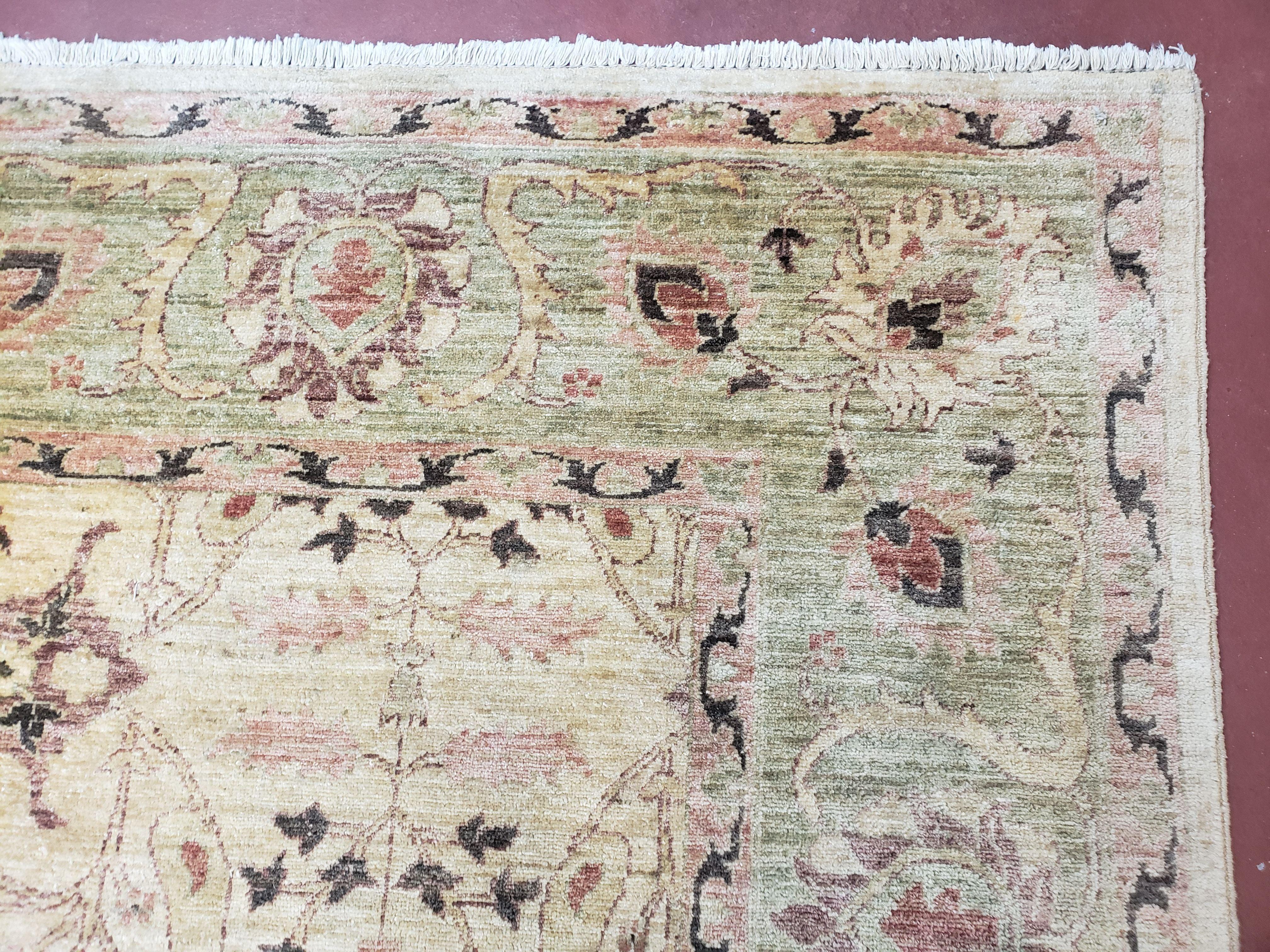 Pakistani Peshawar Rug 8x10, Farmhouse Rug, Oushak Carpet, Wool - Image 5