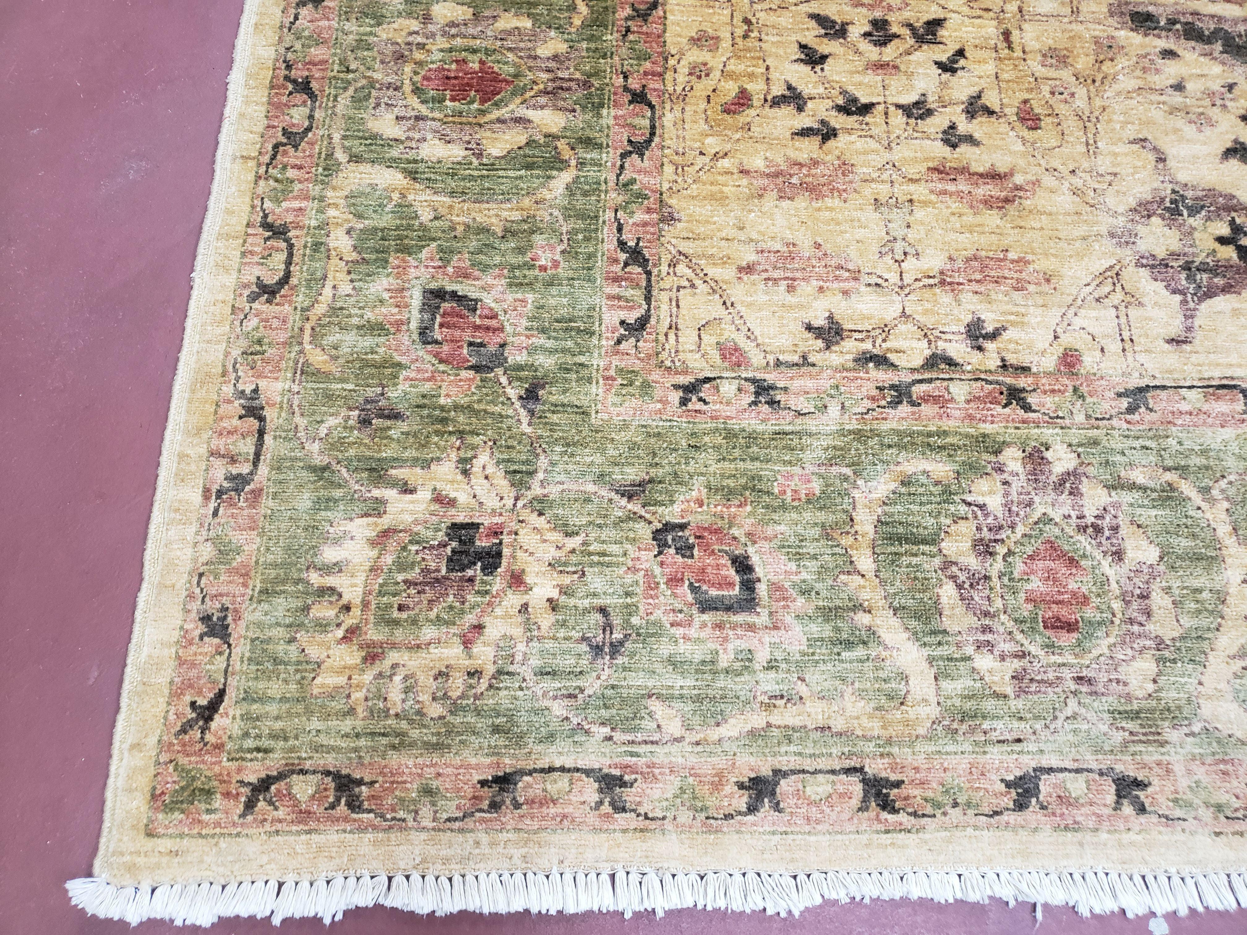 Pakistani Peshawar Rug 8x10, Farmhouse Rug, Oushak Carpet, Wool - Image 6