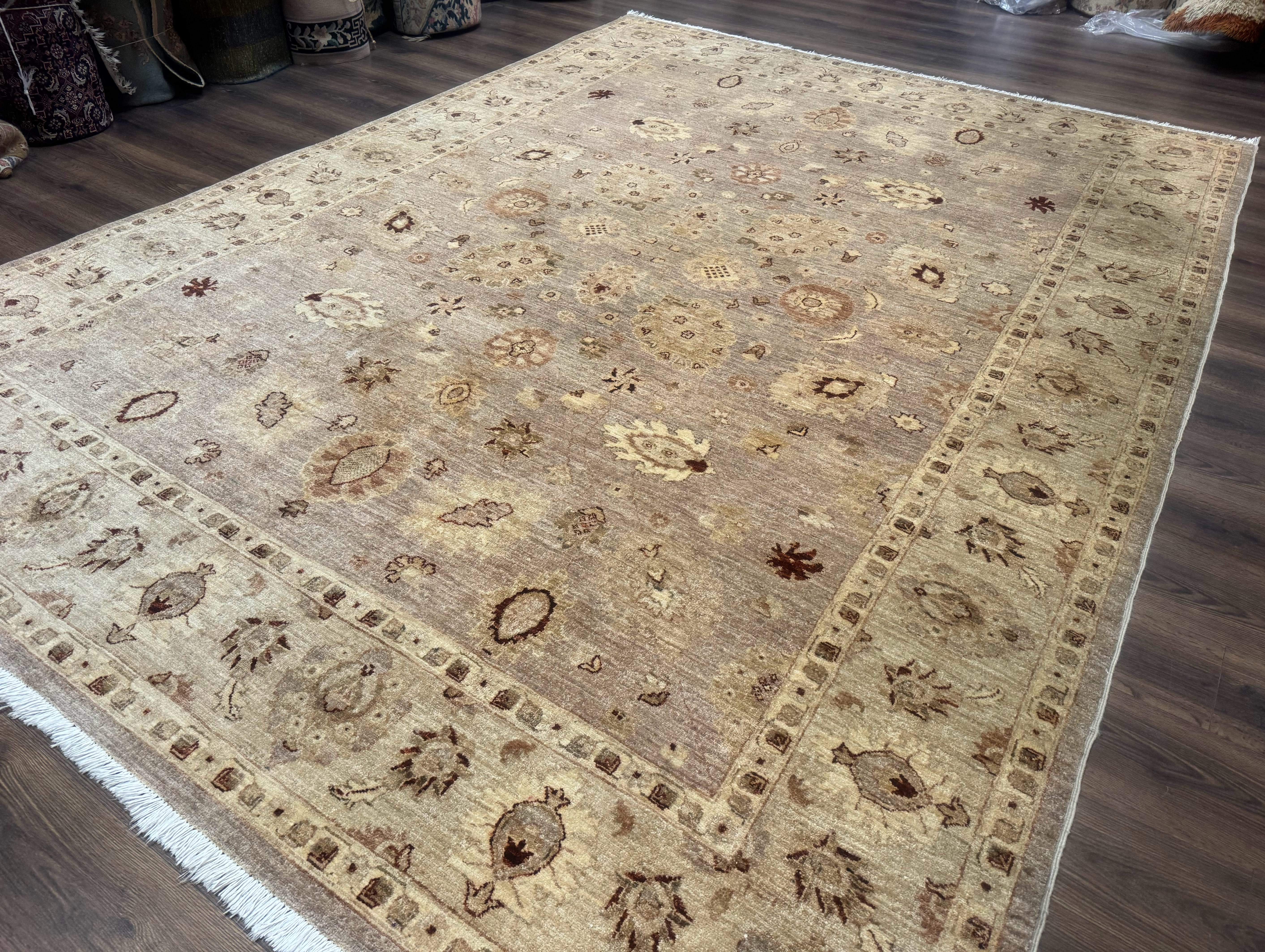Pakistani Peshawar Rug 8x11, Indo Persian Mahal Carpet, Traditional Wool Oriental Rug - Image 2