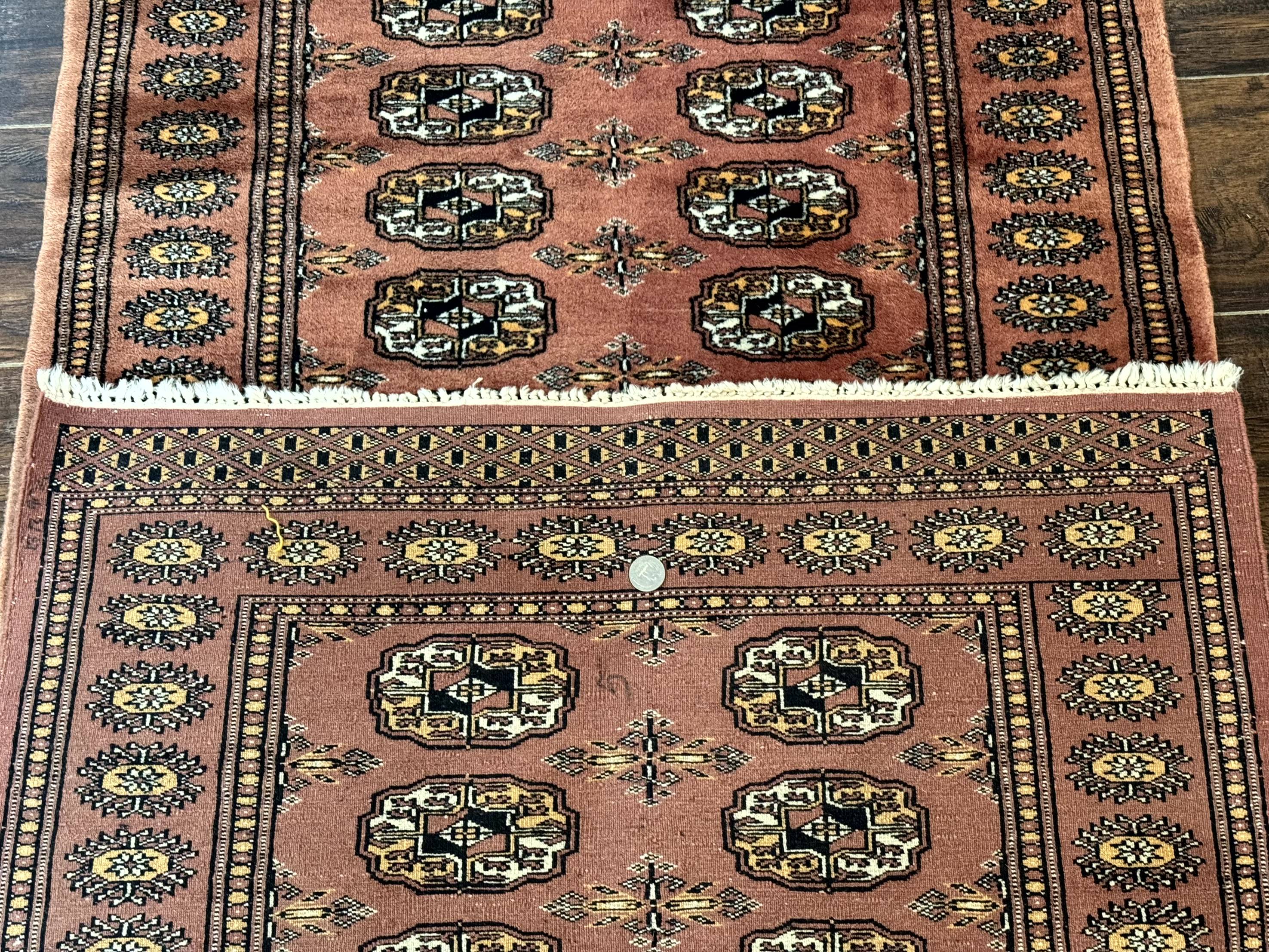 Pakistani Turkoman Bokhara Runner Rug 2.8 x 12, Oriental Runner for Hallway - Image 9