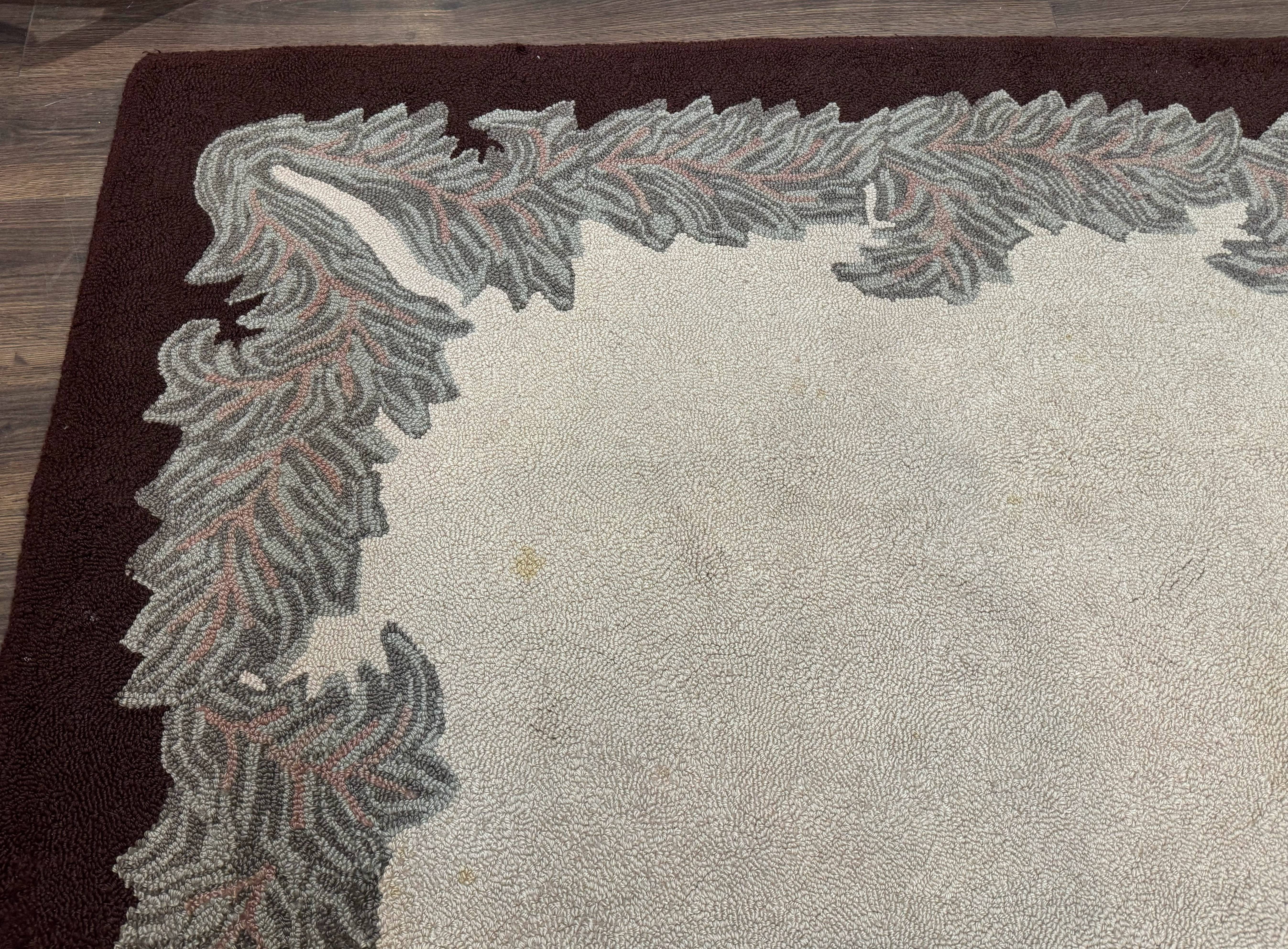 Palace Size American Hooked Rug 11x20 Aubusson Style Ivory - Image 6