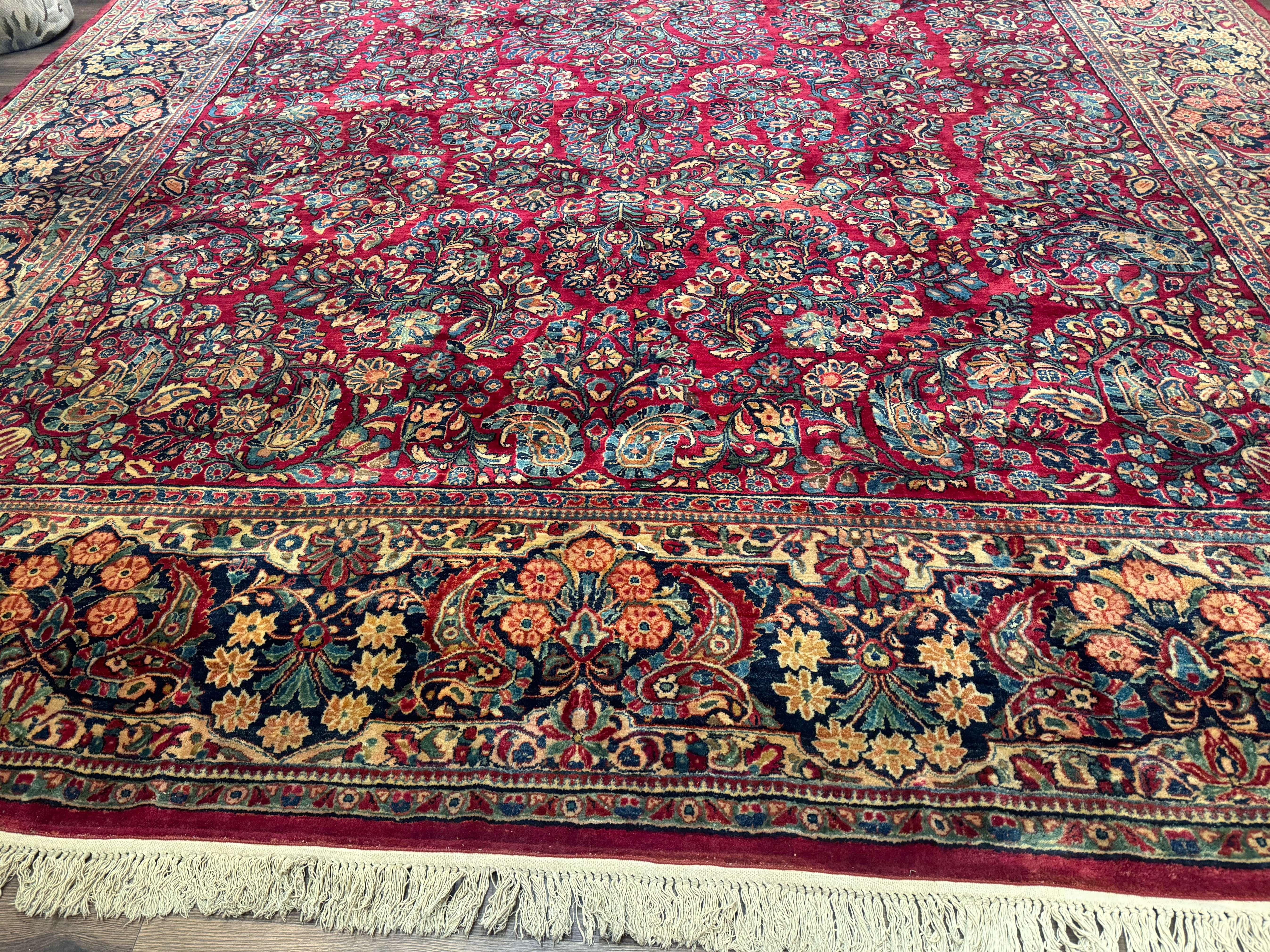 Palace Size Antique Persian Sarouk Rug 12x18 - Image 5