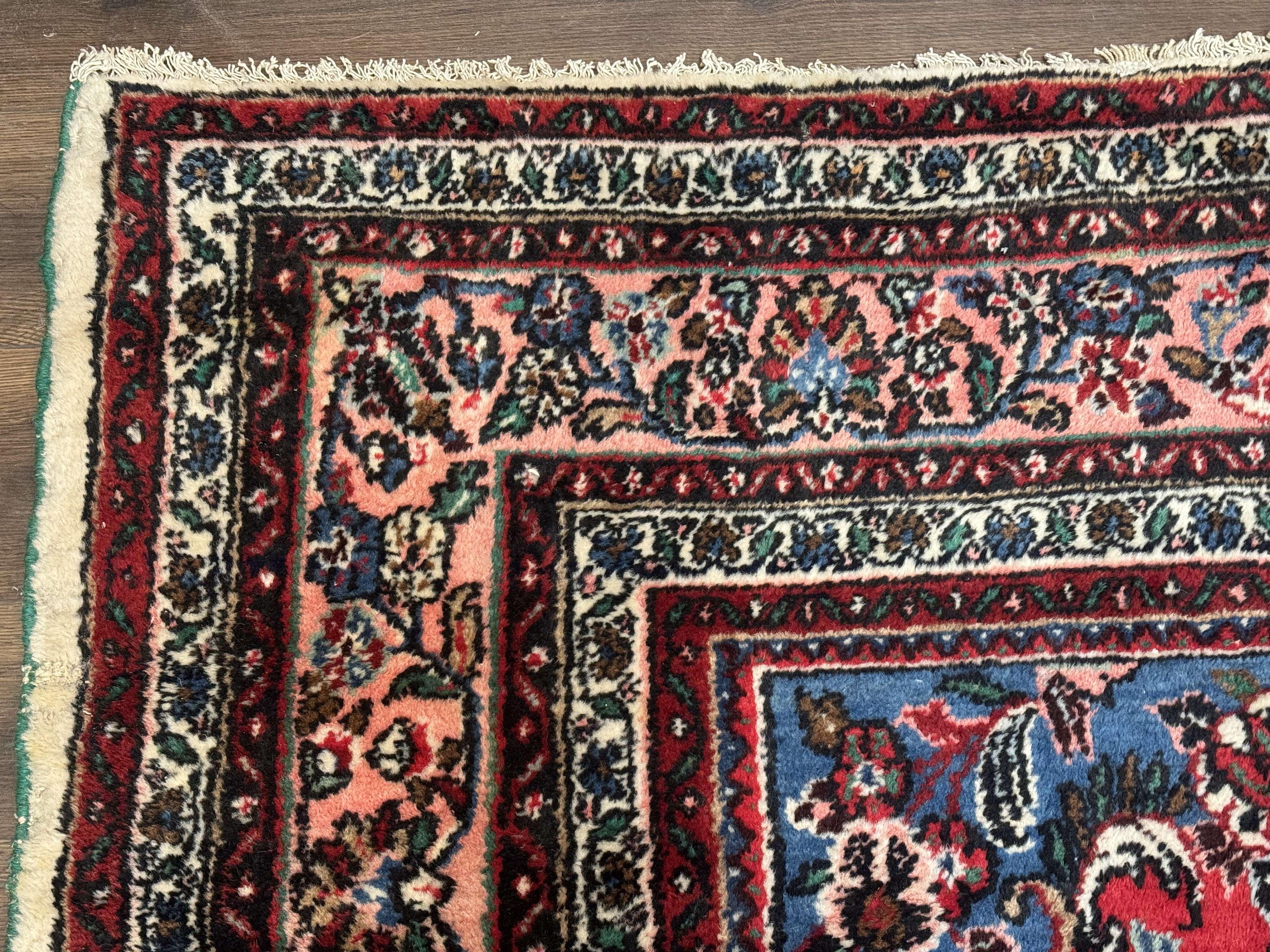 Palace Size Persian Rug 10 x 21 ft, Antique Hamadan Bibikabad Carpet, Handmade Antique Wool Oversized Rug, Ivory, Semi Open Field - Image 6