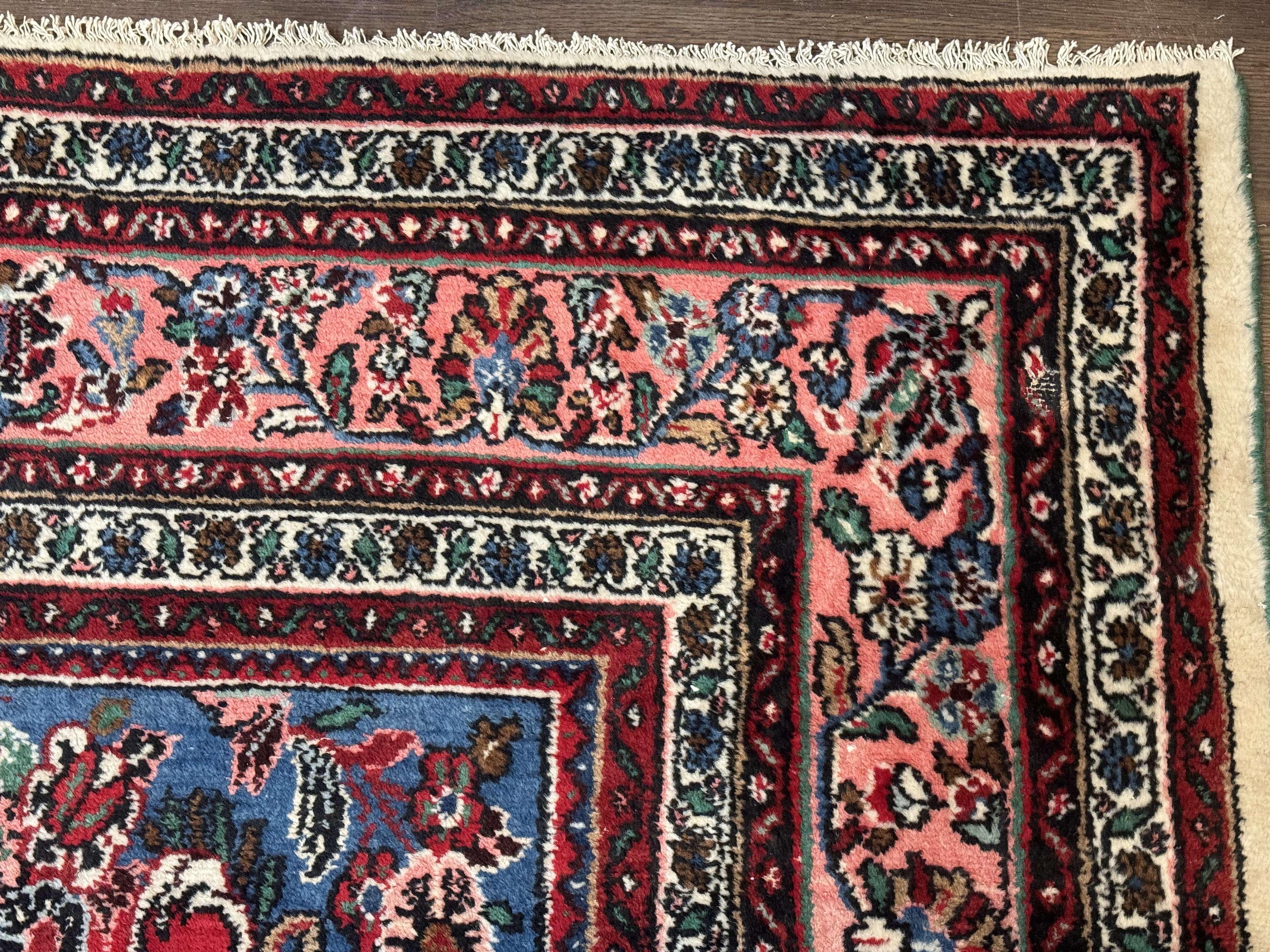 Palace Size Persian Rug 10 x 21 ft, Antique Hamadan Bibikabad Carpet, Handmade Antique Wool Oversized Rug, Ivory, Semi Open Field - Image 7