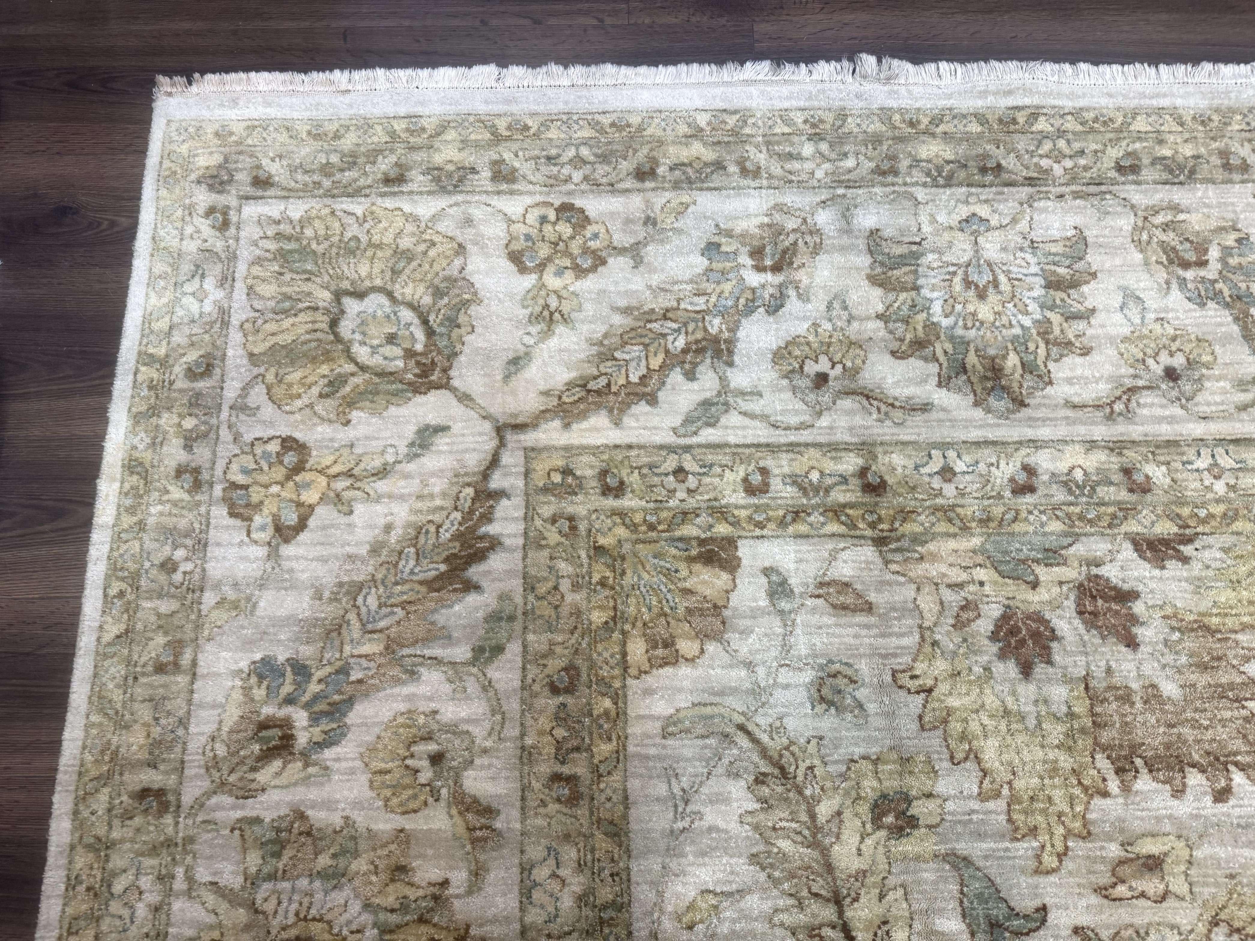 Palace Size Rug 12x15, Neutral Light Colors, Oat, Peshawar Chobi Oushak Rug, Handmade Wool Rug - Image 6