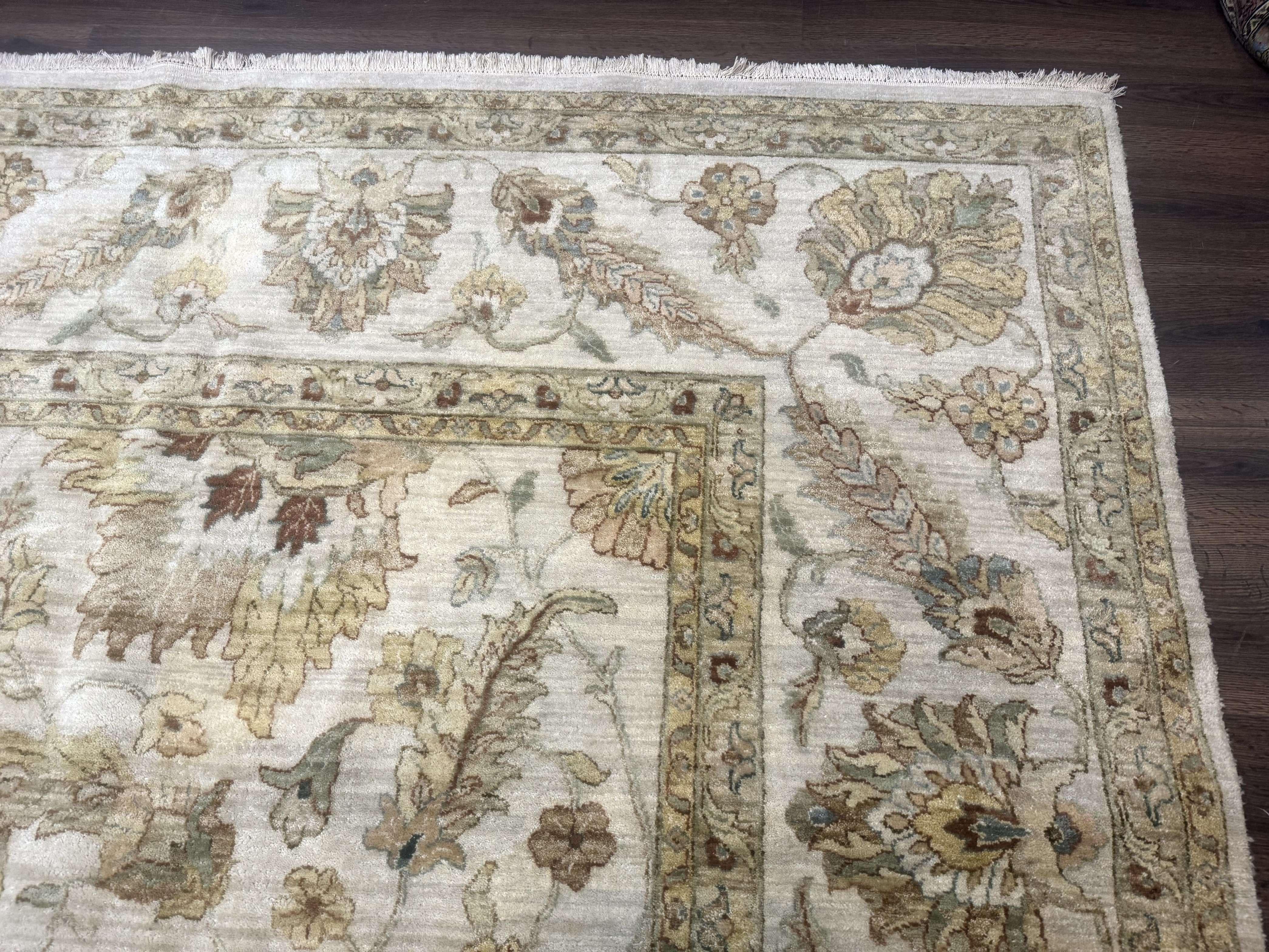 Palace Size Rug 12x15, Neutral Light Colors, Oat, Peshawar Chobi Oushak Rug, Handmade Wool Rug - Image 7