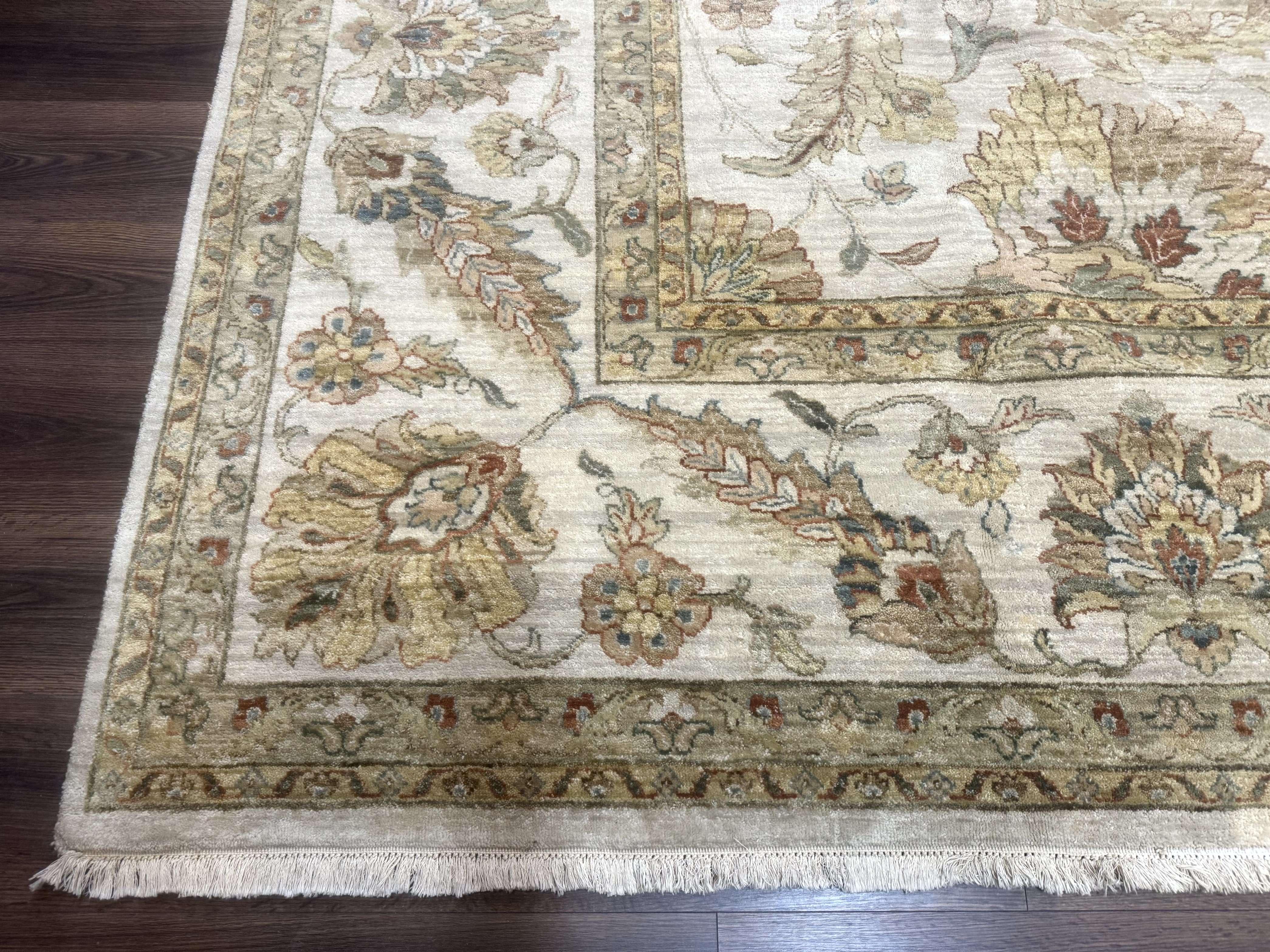 Palace Size Rug 12x15, Neutral Light Colors, Oat, Peshawar Chobi Oushak Rug, Handmade Wool Rug - Image 8