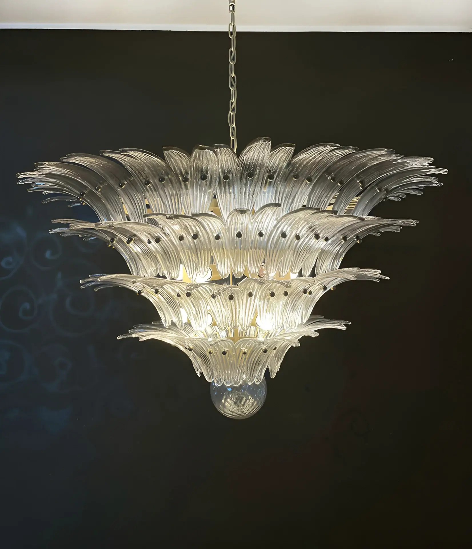 Palmette Murano Smoked Glass Chandelier - Image 16