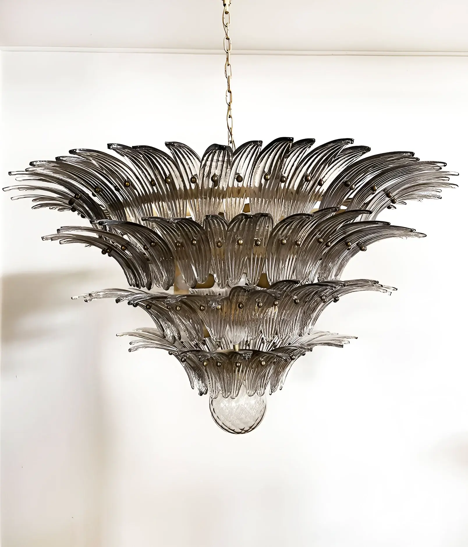 Palmette Murano Smoked Glass Chandelier - Image 17