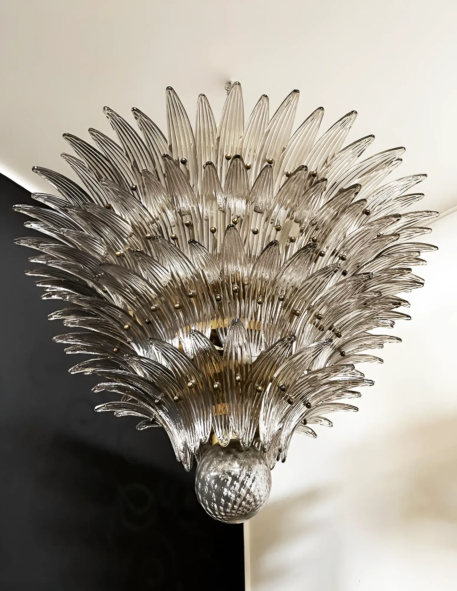 Palmette Murano Smoked Glass Chandelier - Image 19