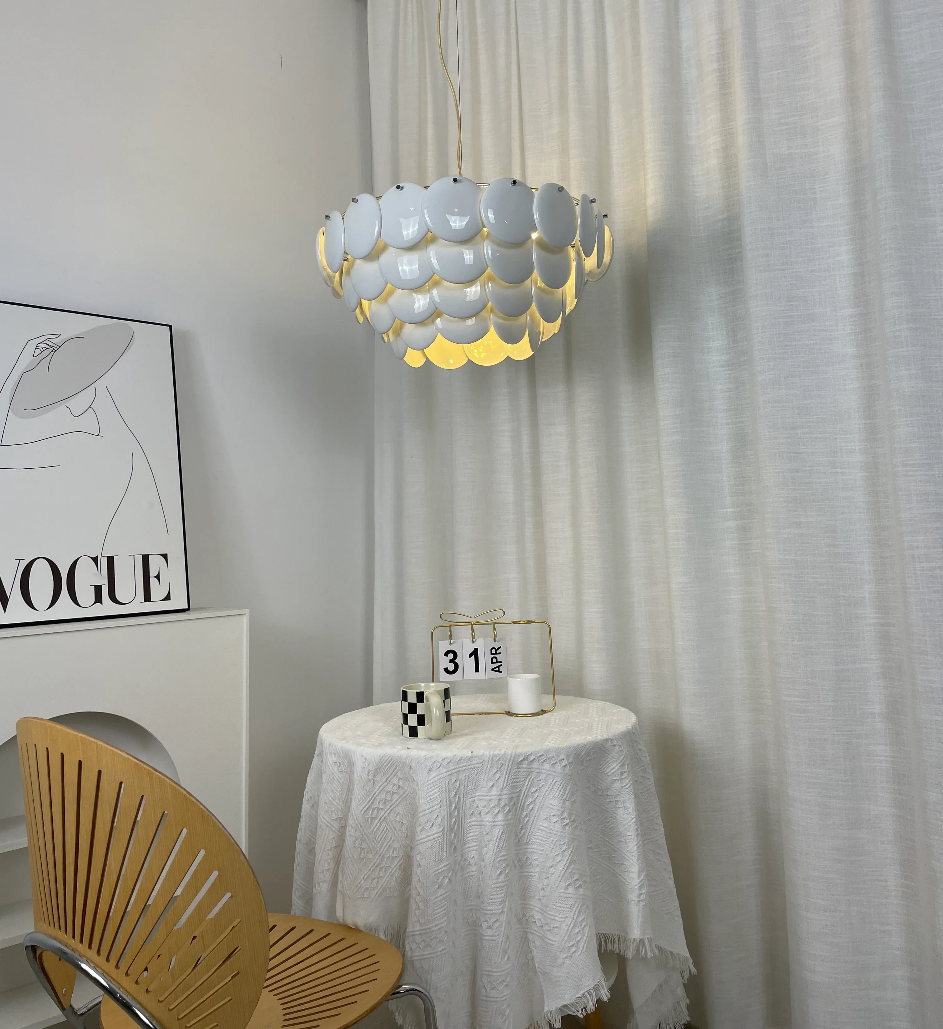 Pembridge White Ceramic Chandelier - Image 10