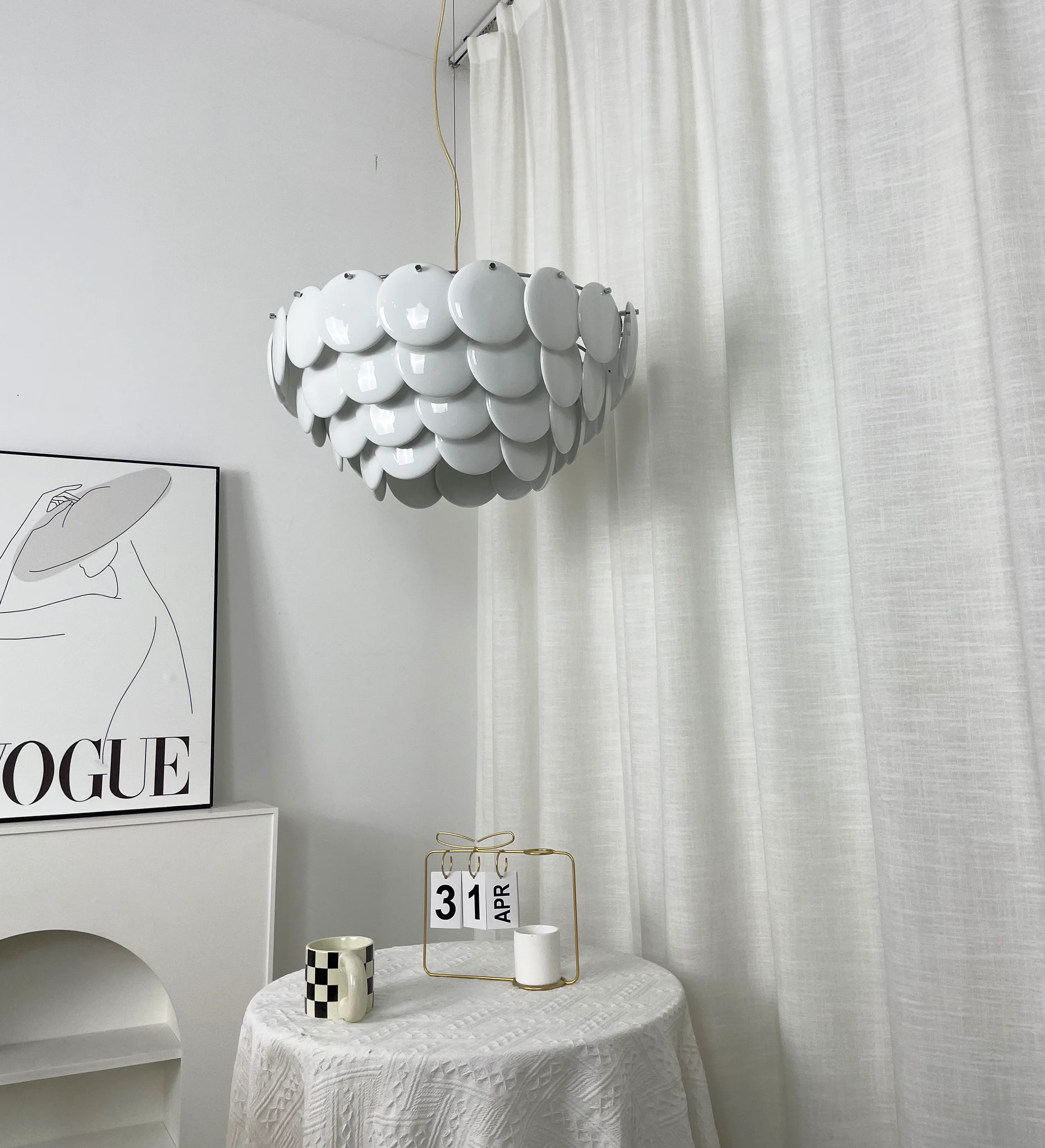 Pembridge White Ceramic Chandelier - Image 14
