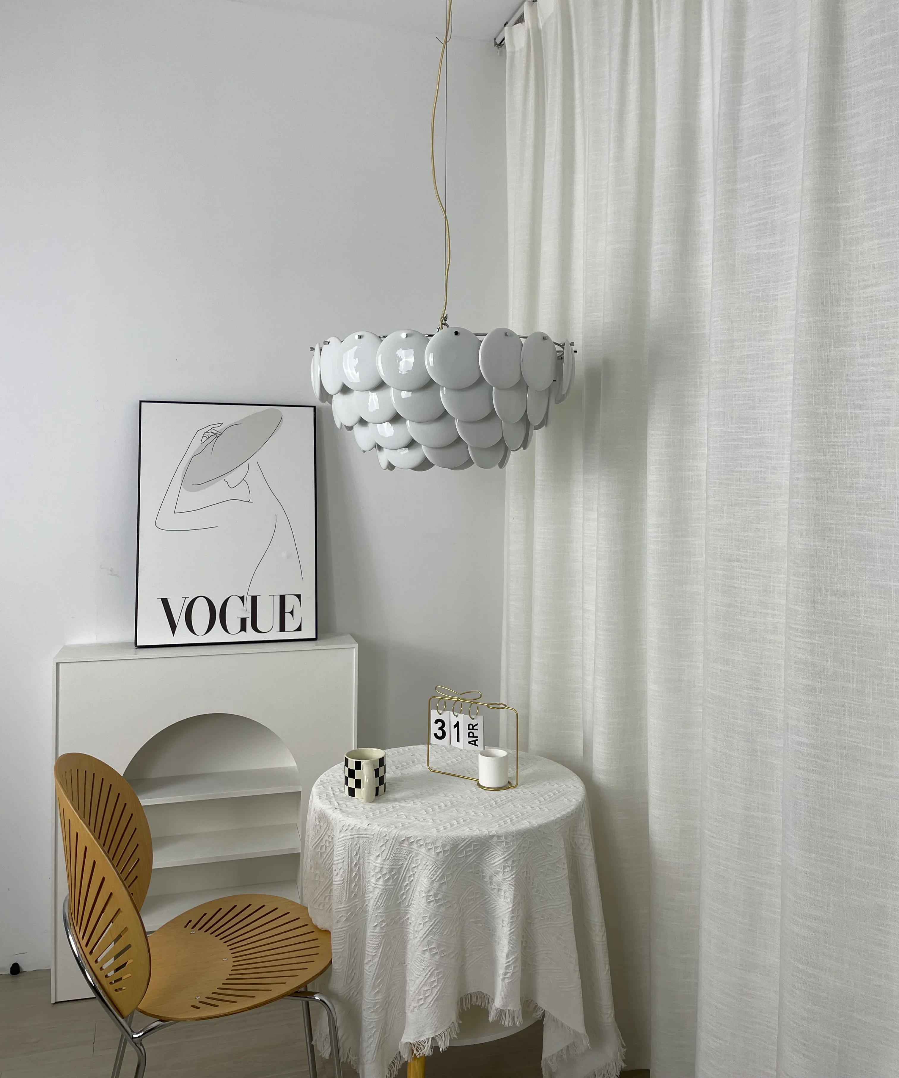 Pembridge White Ceramic Chandelier - Image 16