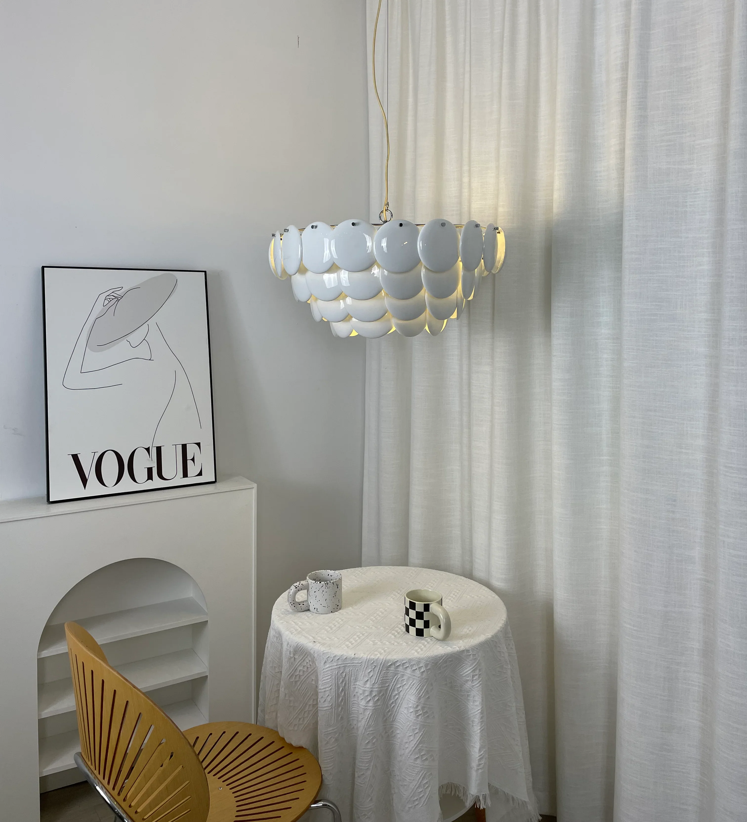 Pembridge White Ceramic Chandelier - Image 6