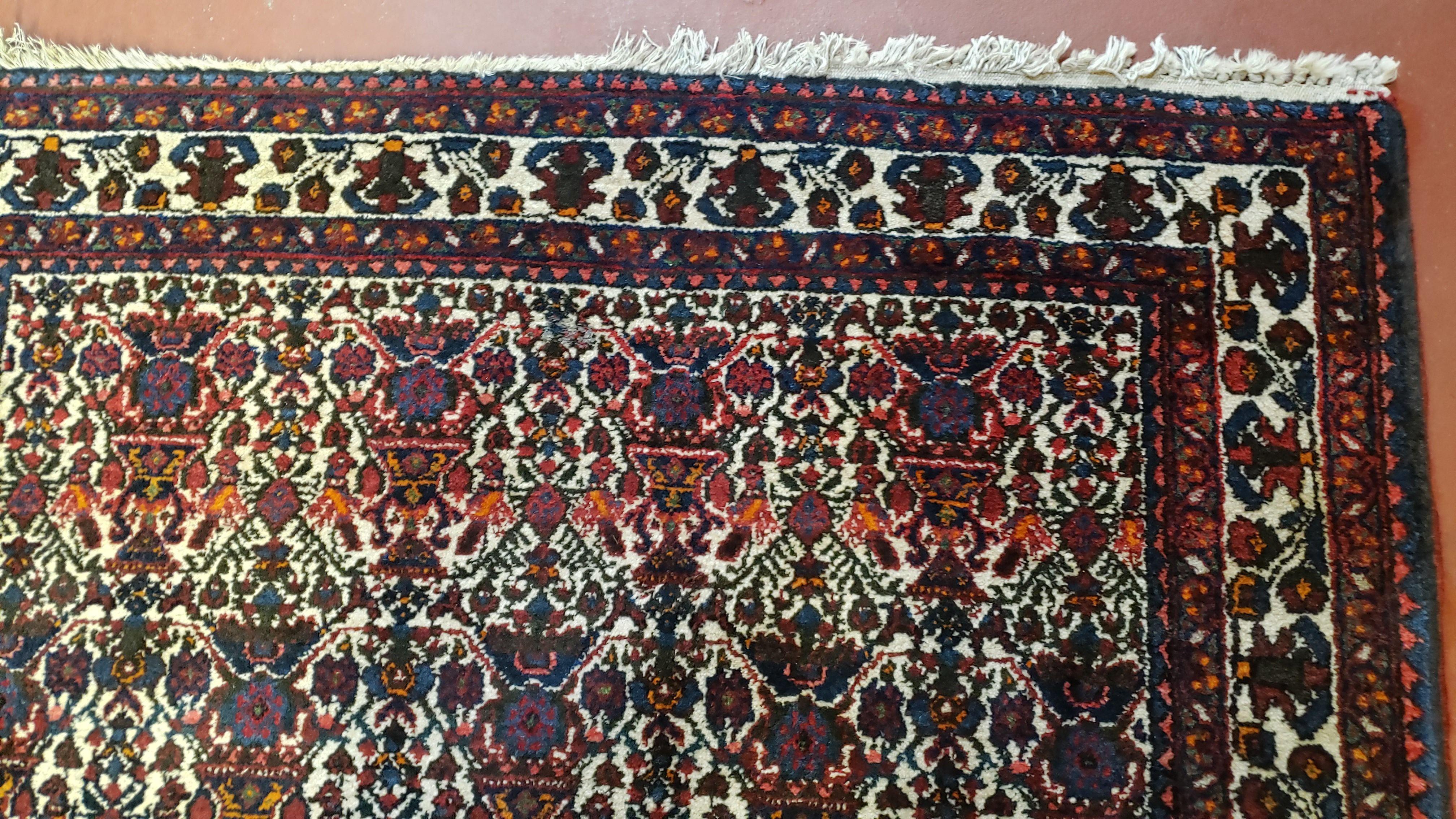 Persian Afshar Rug 3.6 x 5, Zili Sultan Pattern, Wool - Image 7