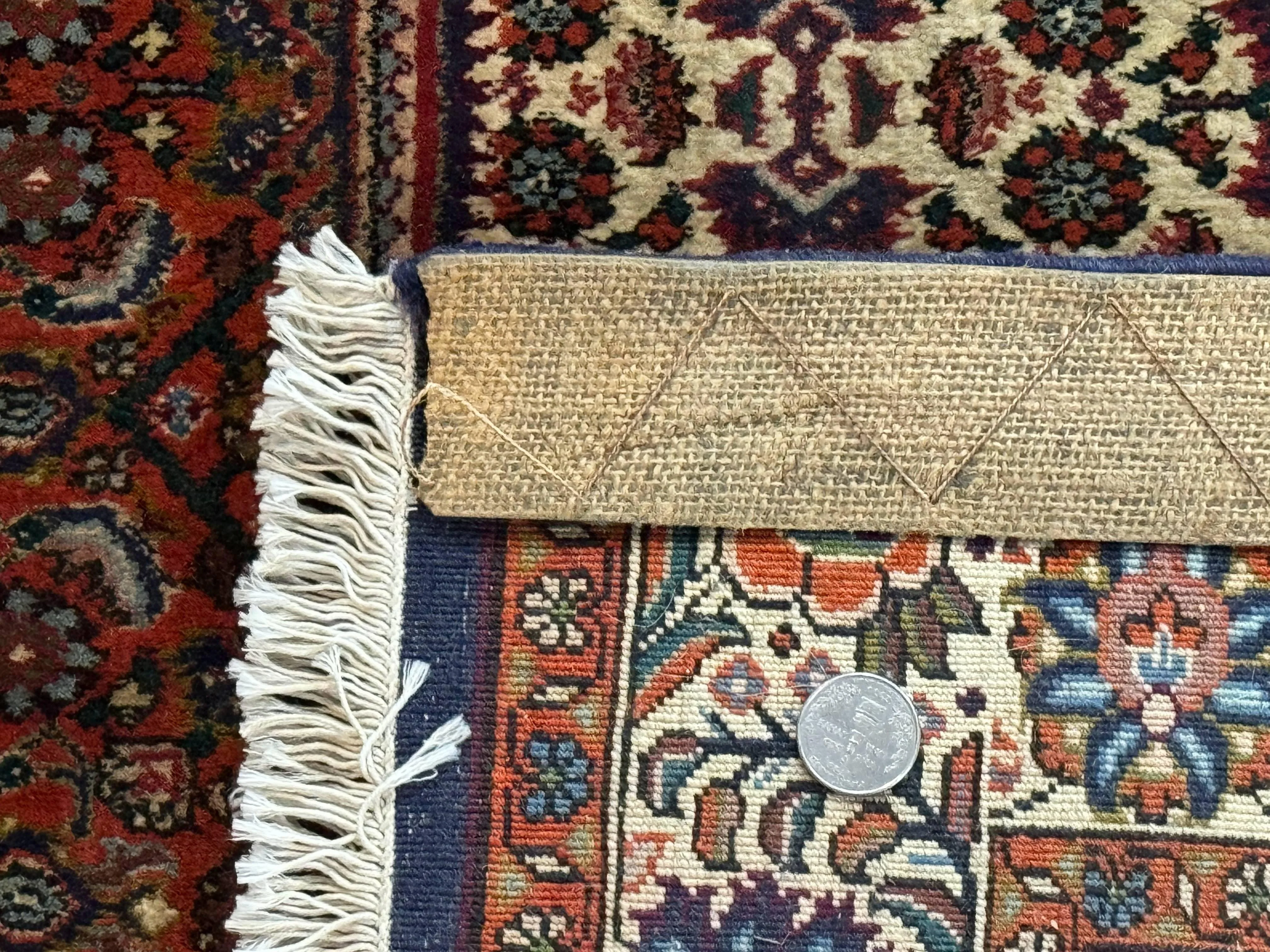 Persian Bidjar Rug 4x5, Fine 290 KPSI, Herati Pattern - Image 10