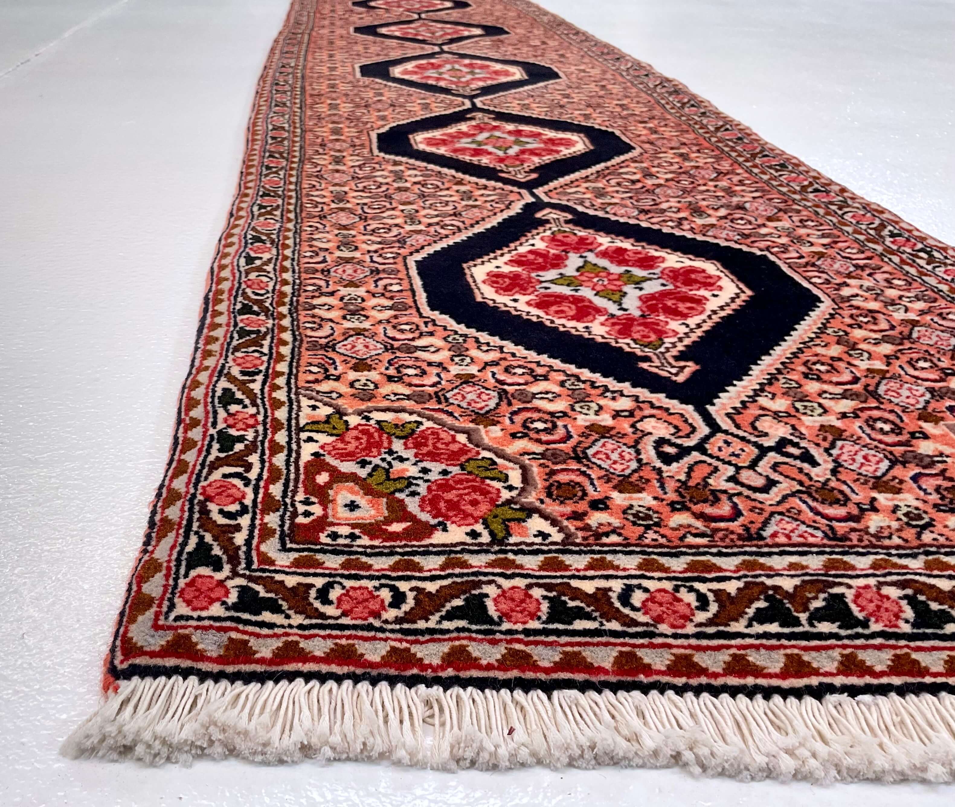 Bijar (1'10"x8'08") rose/indigo - Image 3