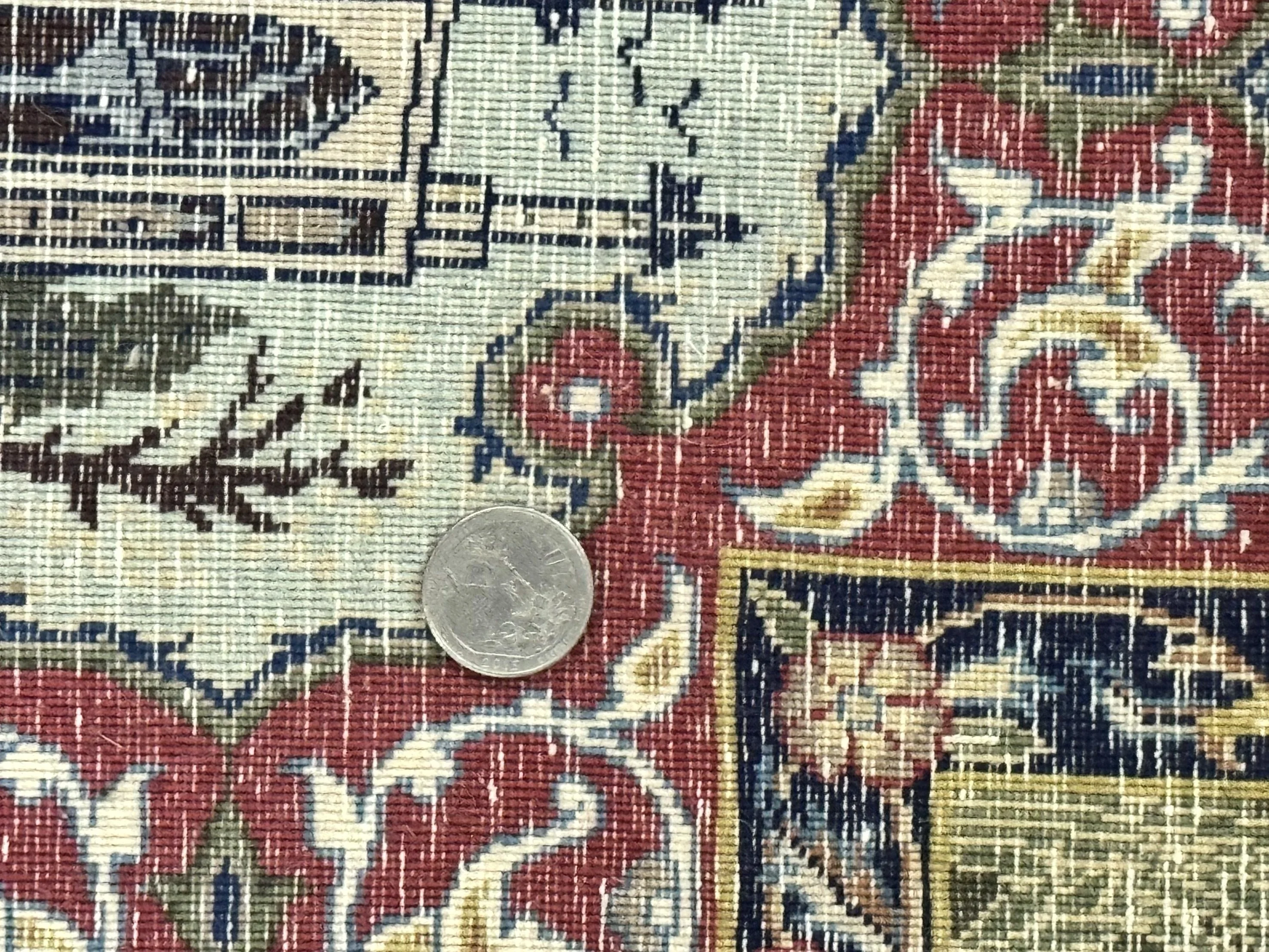 Persian Isfahan Pictorial Rug 3.6 x 5.7, Very Fine 400 KPSI, Historical Buildings, Signed By Masterweaver, Handmade - Image 11