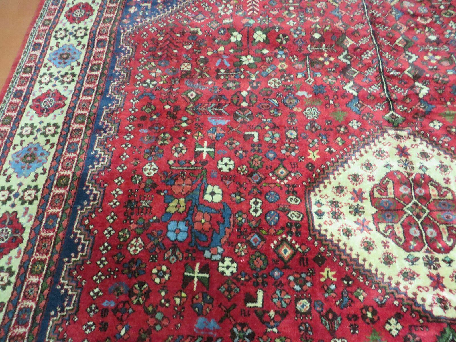 Persian Tribal Rug 7x10, Shiraz Carpet, Abadeh Rug - Image 12