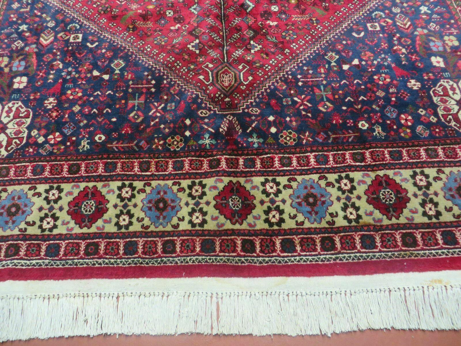 Persian Tribal Rug 7x10, Shiraz Carpet, Abadeh Rug - Image 4