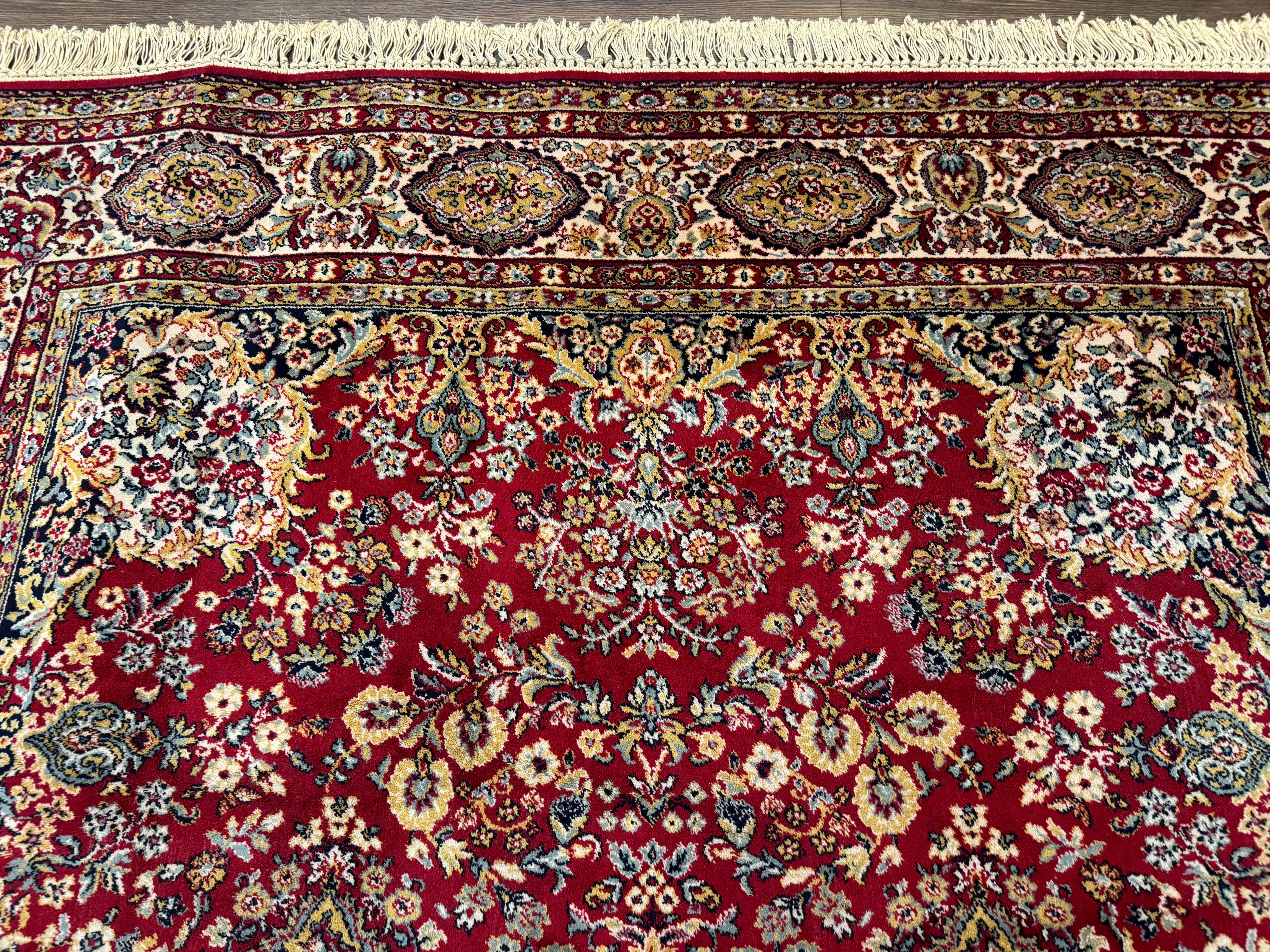Persian Wool Rug 7x10, Couristan Carpet, Belgium Power Loomed Rug, Red, Floral, Traditional - Image 3