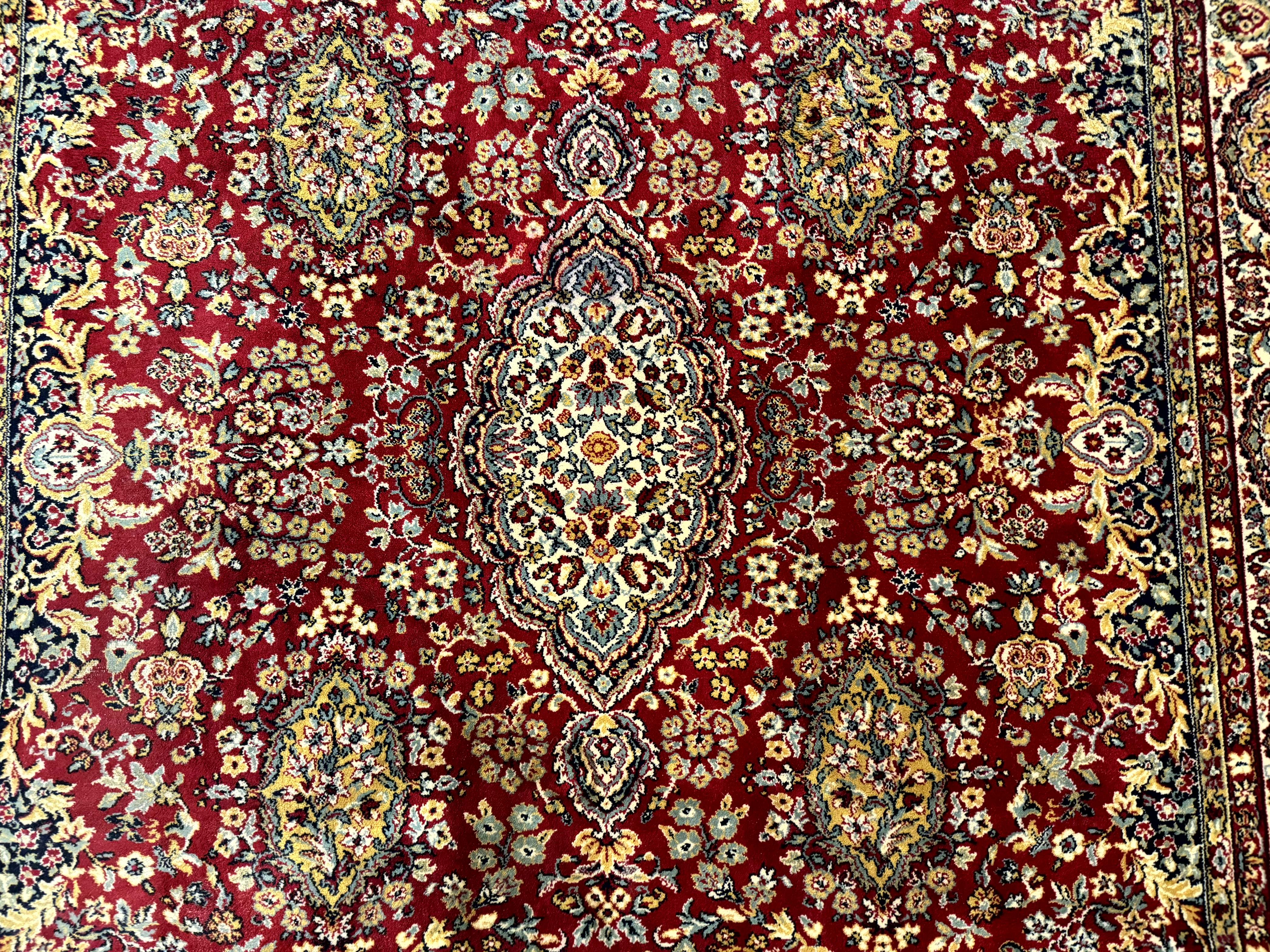Persian Wool Rug 7x10, Couristan Carpet, Belgium Power Loomed Rug, Red, Floral, Traditional - Image 4