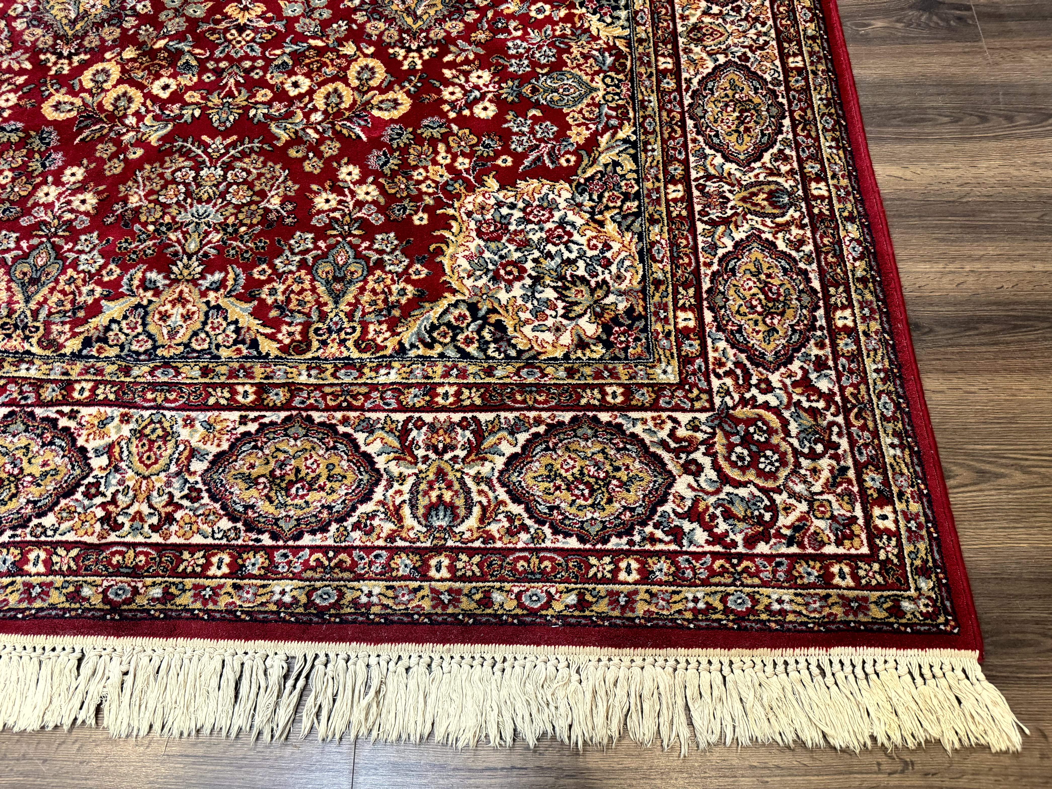 Persian Wool Rug 7x10, Couristan Carpet, Belgium Power Loomed Rug, Red, Floral, Traditional - Image 9
