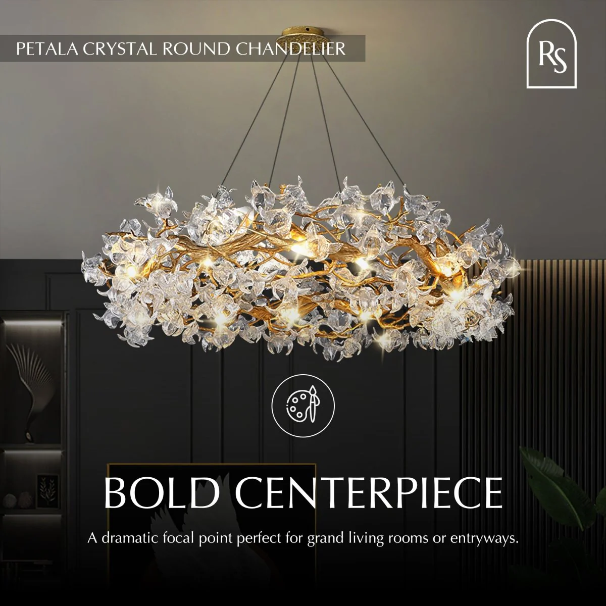 Petala Crystal Round Chandelier - Image 10