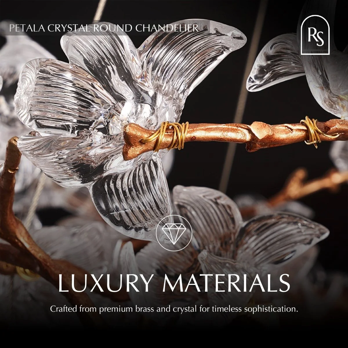 Petala Crystal Round Chandelier - Image 11