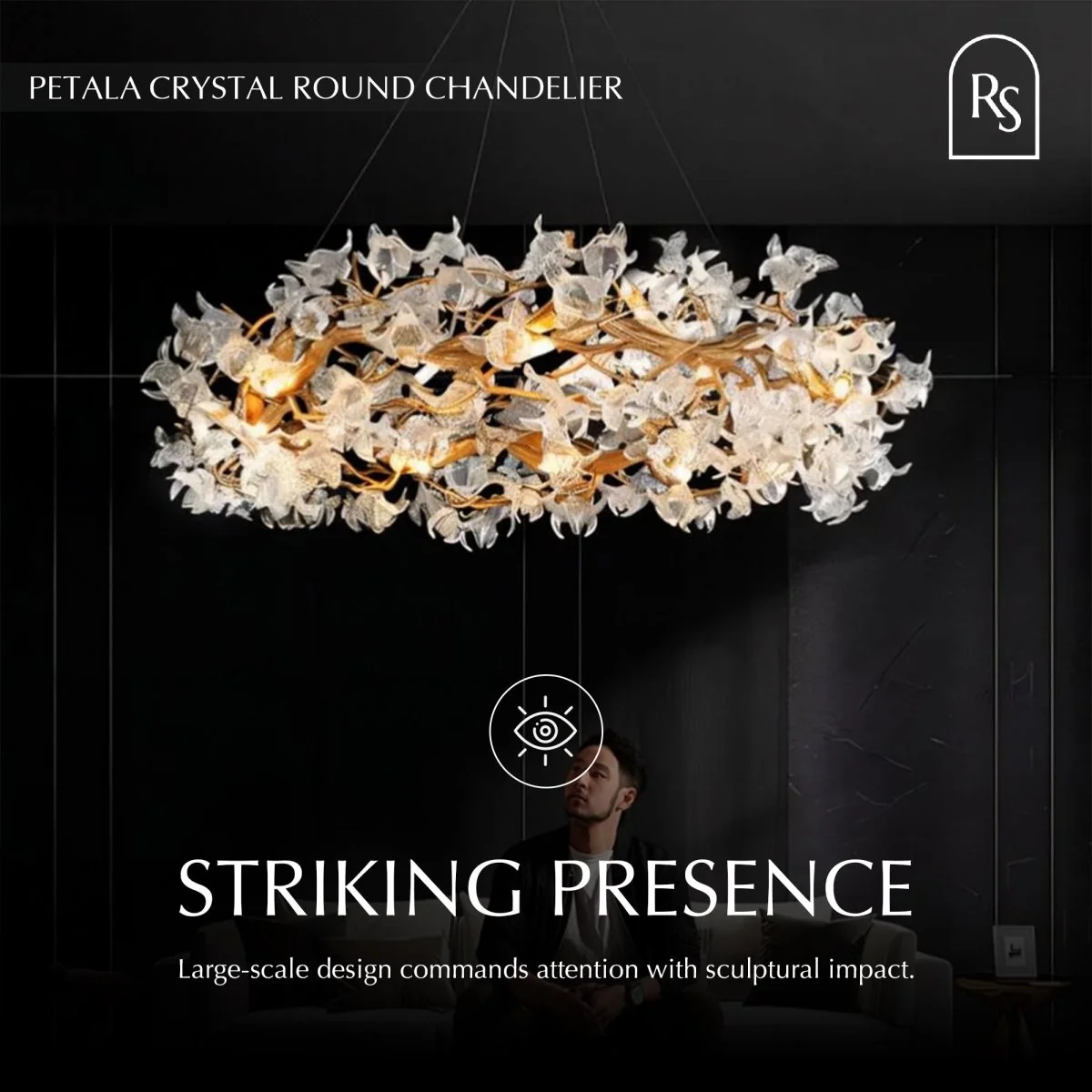 Petala Crystal Round Chandelier - Image 12