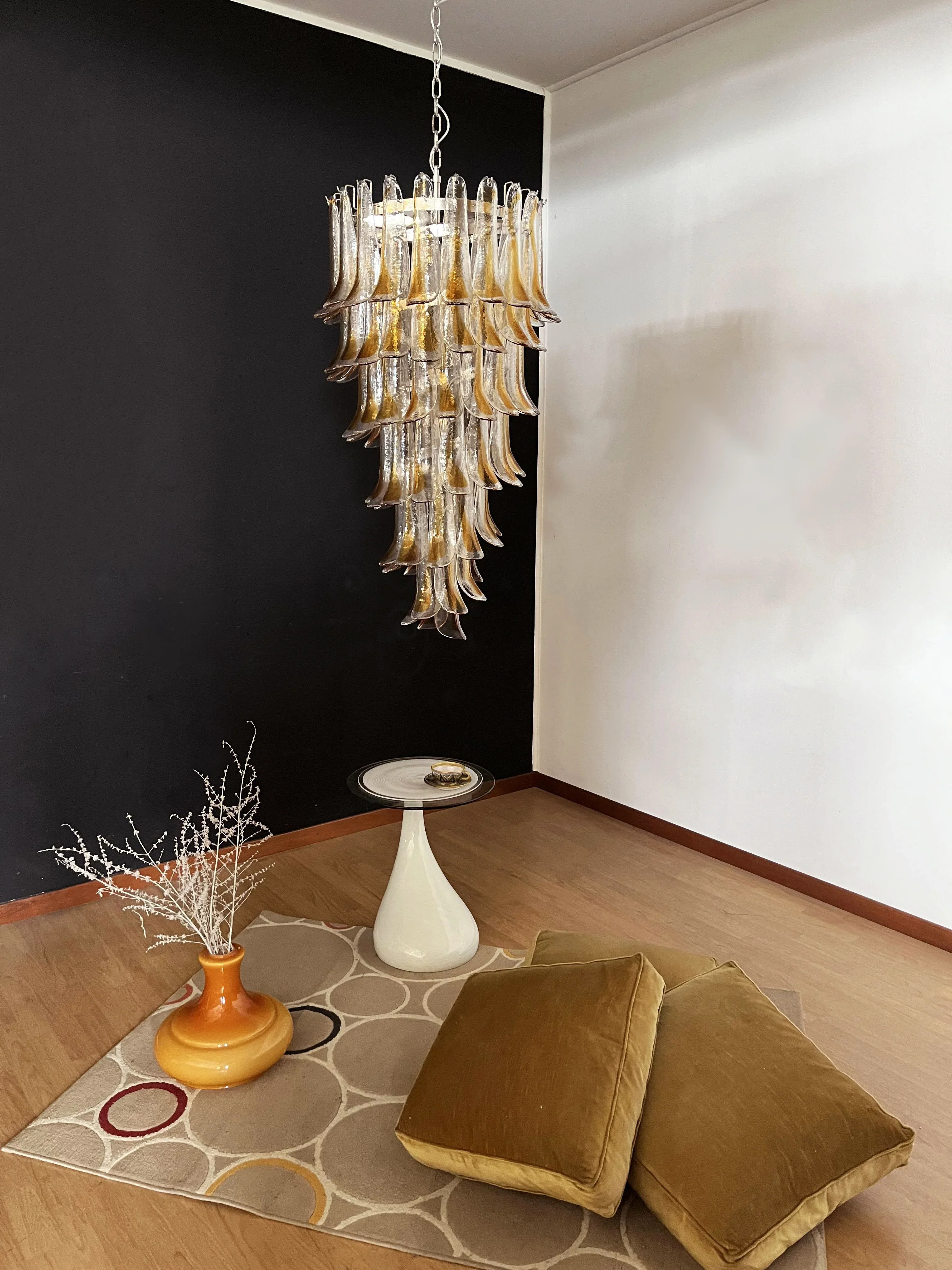 Petals Spiral Murano Transparent Chandelier - Image 3