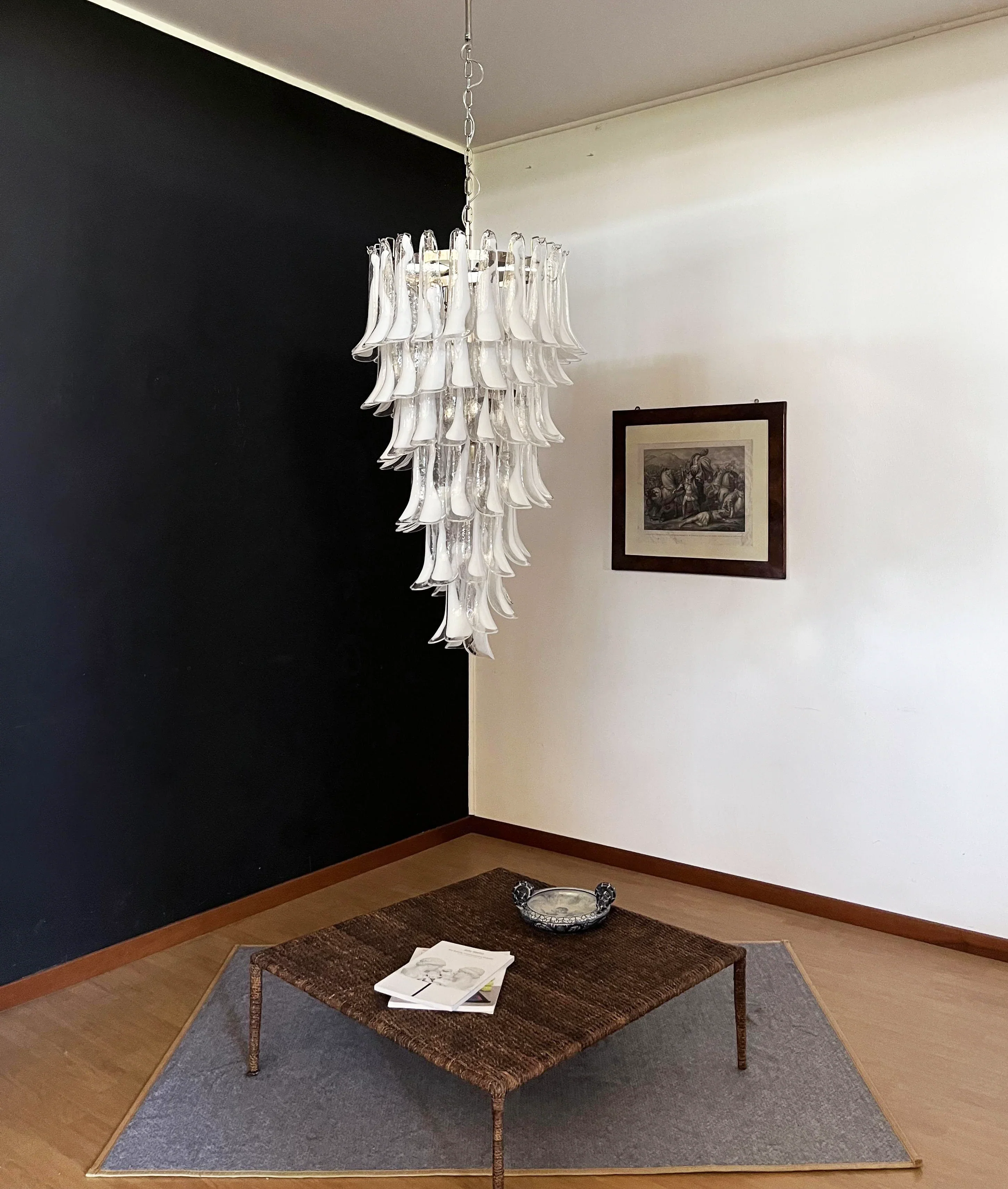 Petals Spiral Murano Transparent Chandelier - Image 5