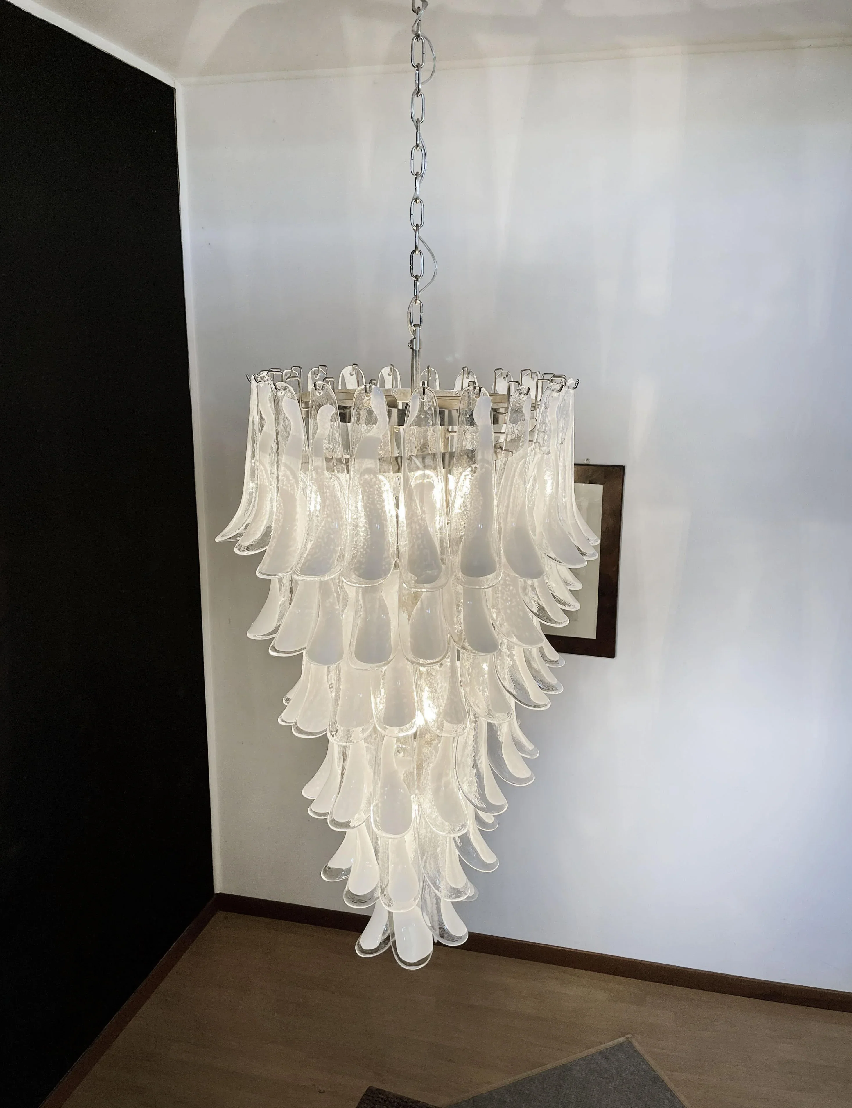 Petals Spiral Murano Transparent Chandelier - Image 9