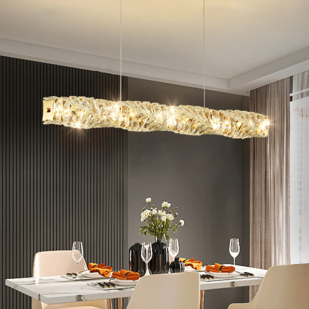 Twist Linear Crystal Chandelier - Image 10