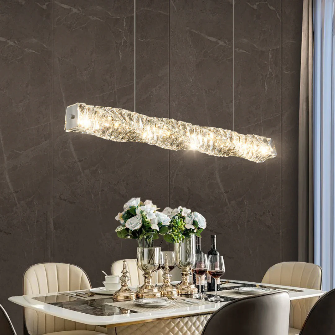 Twist Linear Crystal Chandelier - Image 11