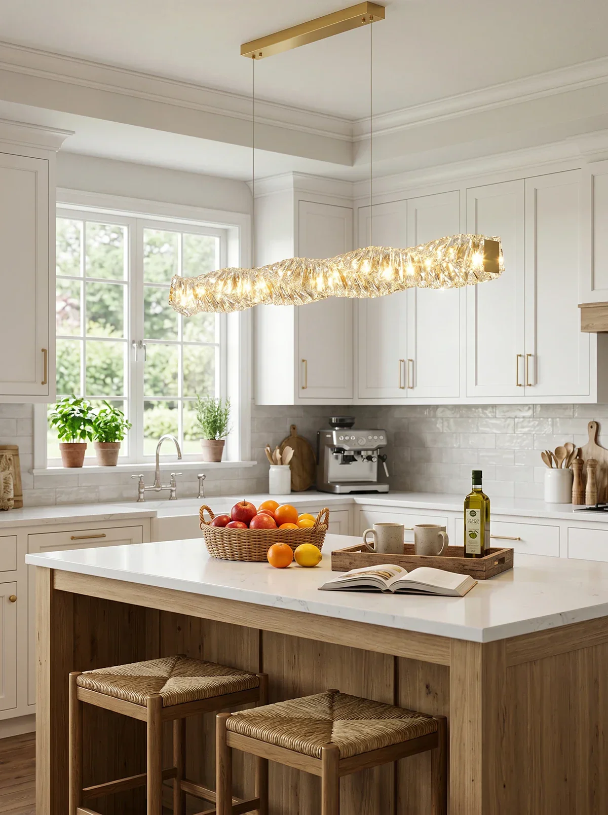 Twist Linear Crystal Chandelier - Image 3