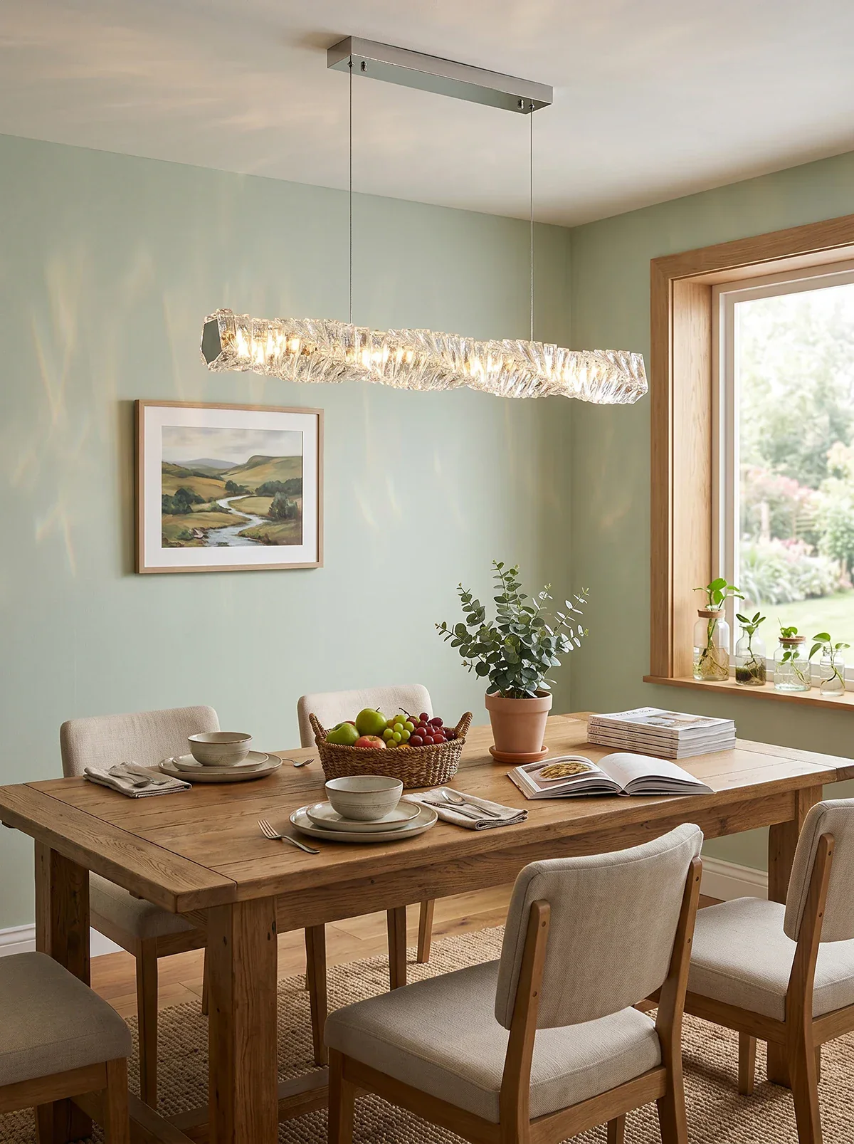 Twist Linear Crystal Chandelier - Image 6