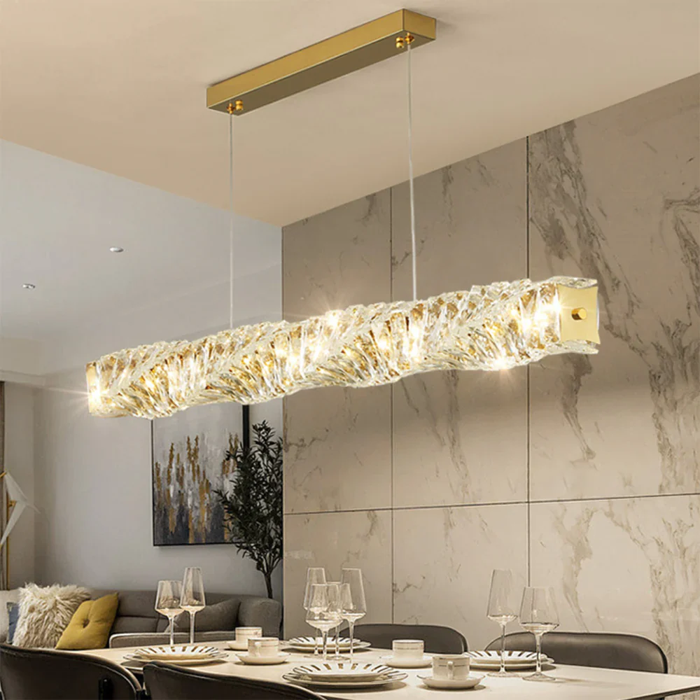 Twist Linear Crystal Chandelier - Image 7