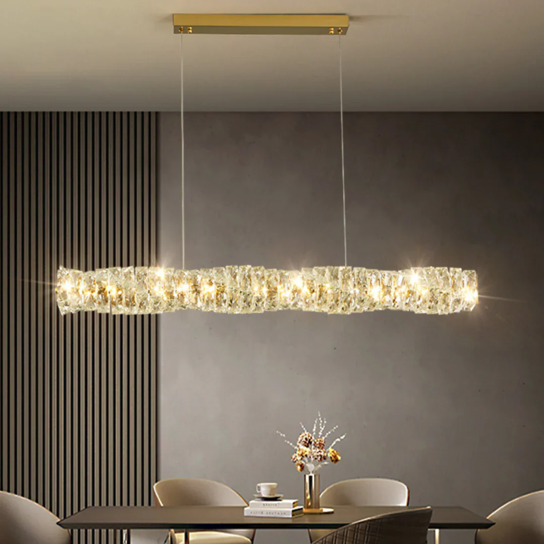 Twist Linear Crystal Chandelier - Image 9