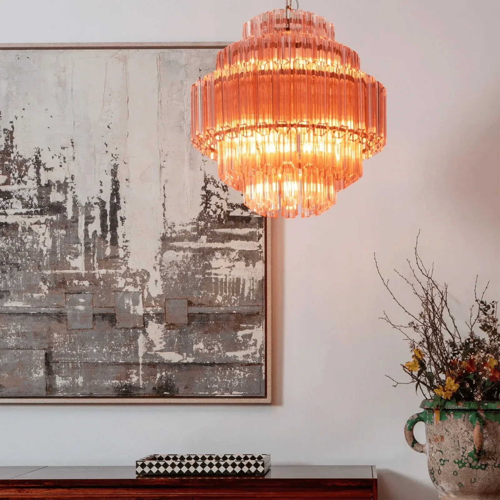 Pink Palermo Round Chandelier - Image 4