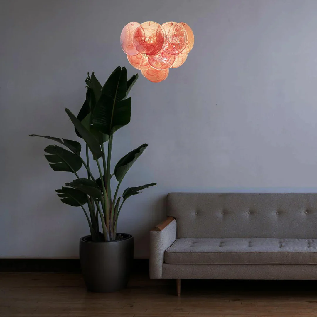 Pink Vintage Murano Glass Wall Lamp - Image 14