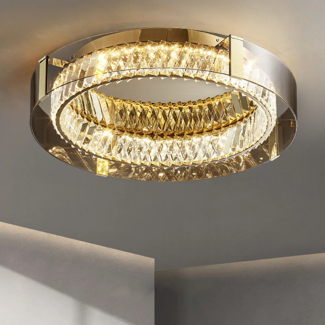 Plafonnier Glass Crystal Ceiling Light - Image 9