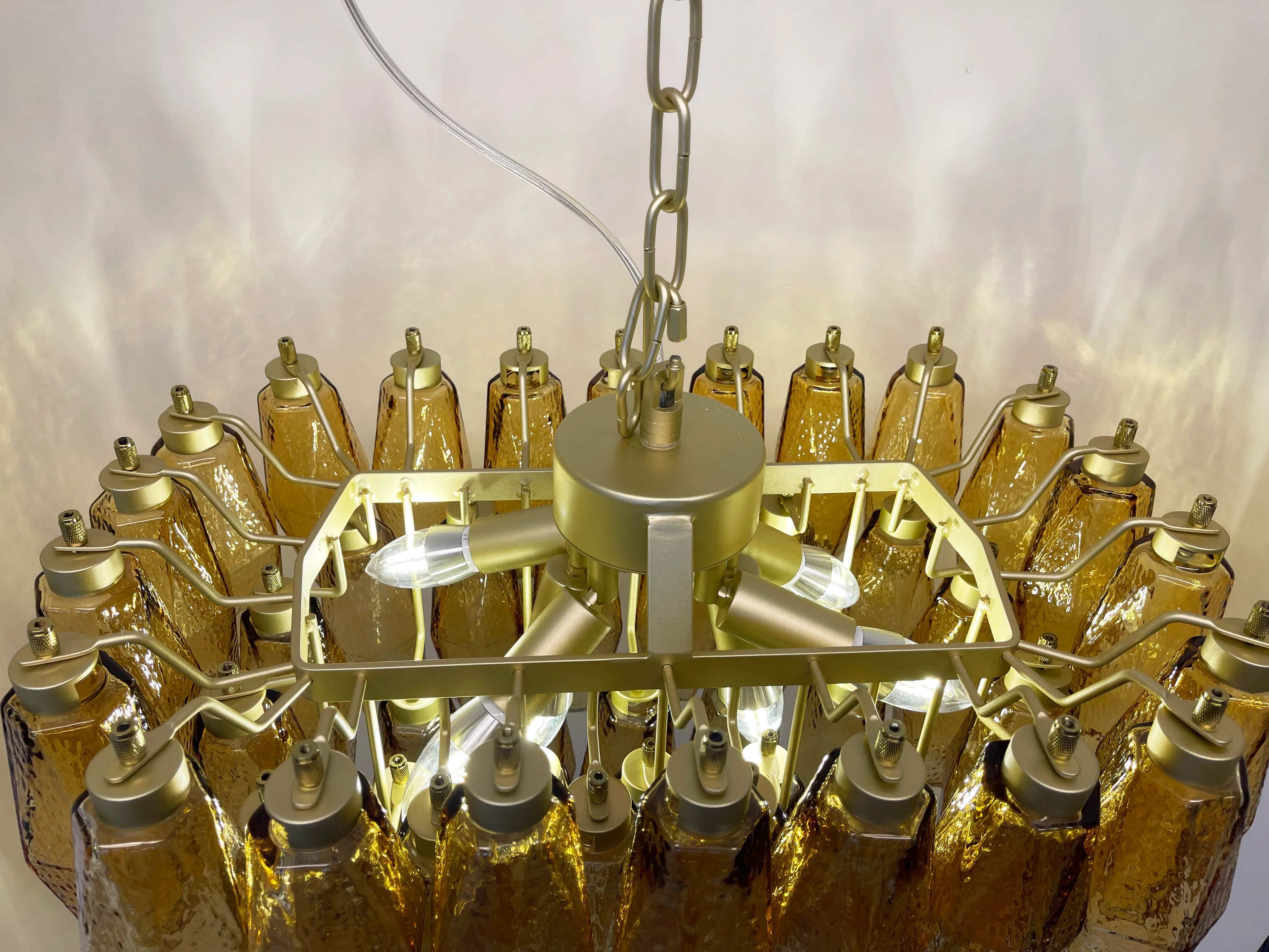 Poliedri Murano Amber Chandelier - Image 18