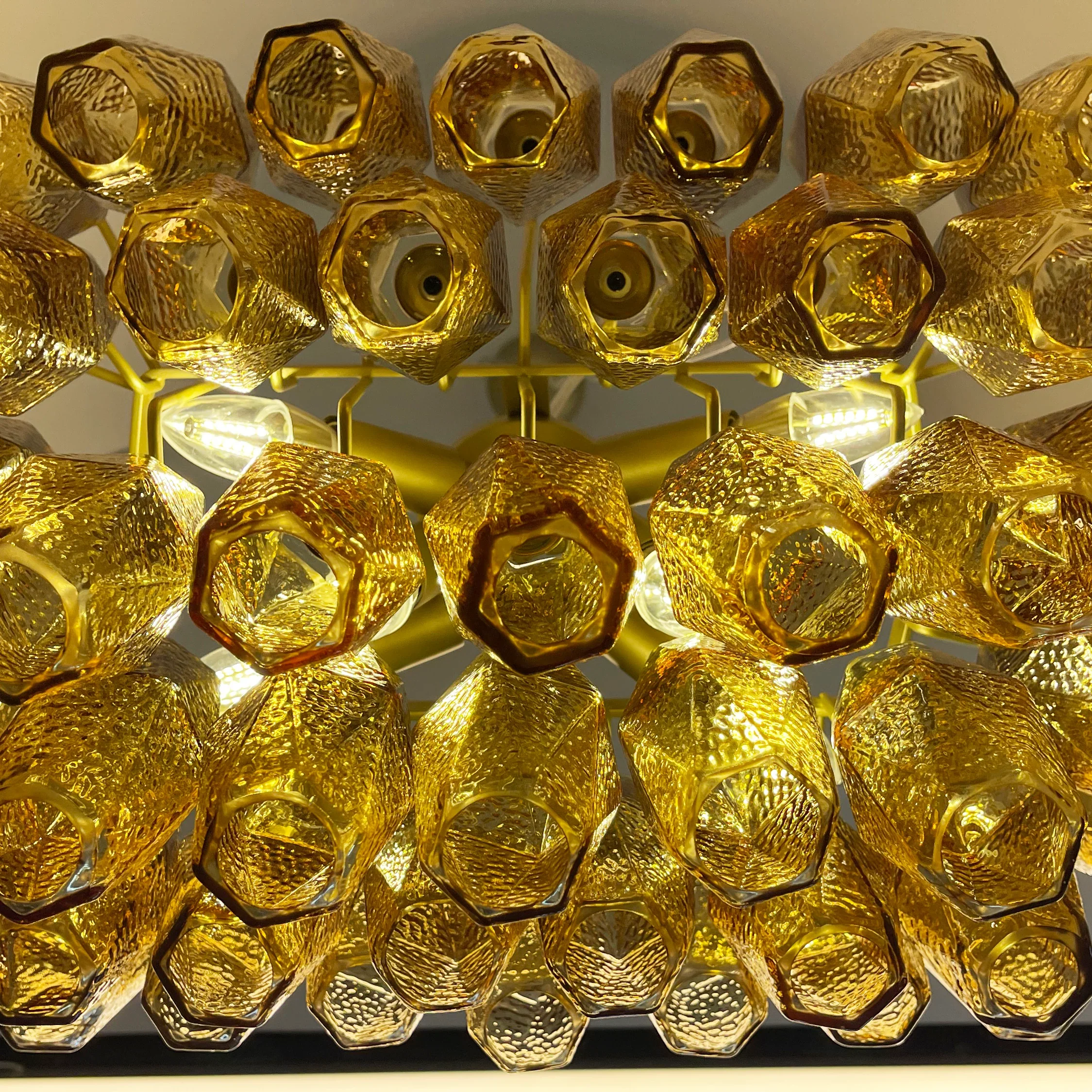 Poliedri Murano Amber Chandelier - Image 20