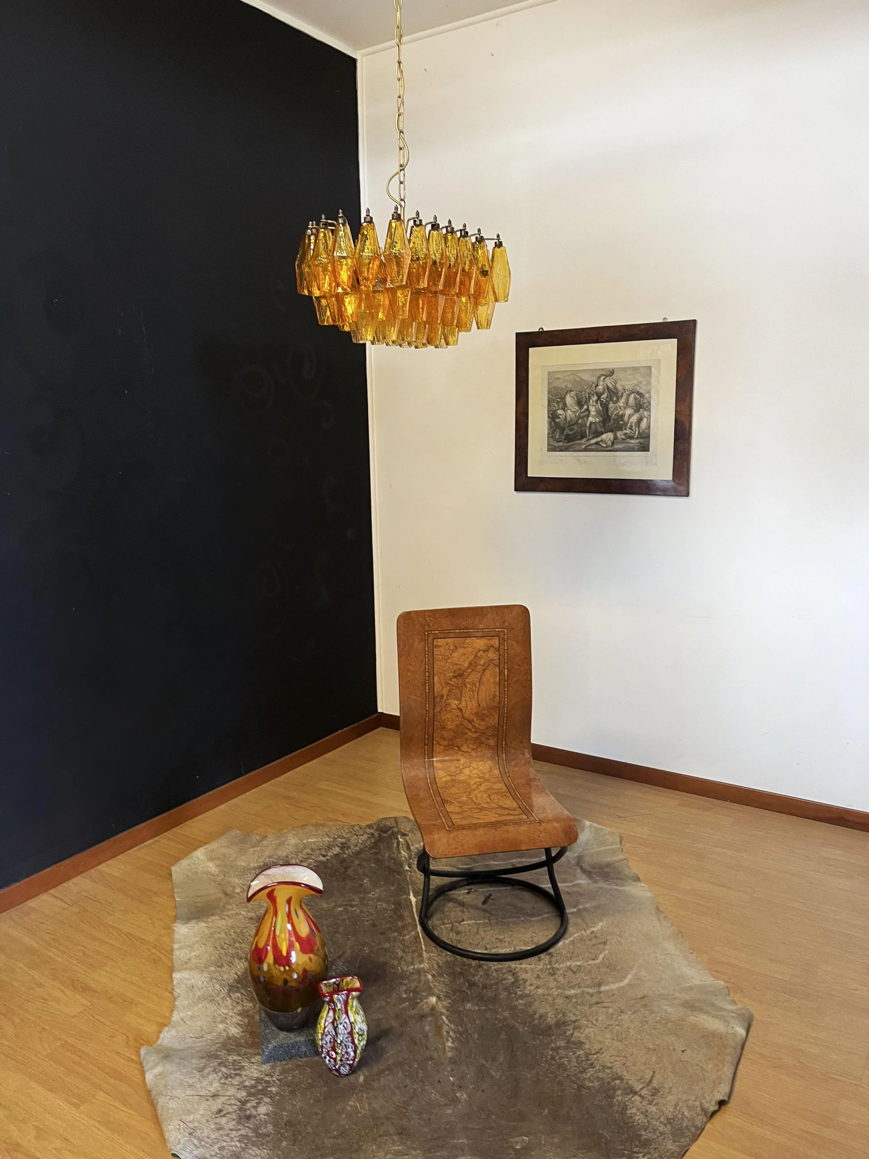 Poliedri Murano Amber Chandelier - Image 5