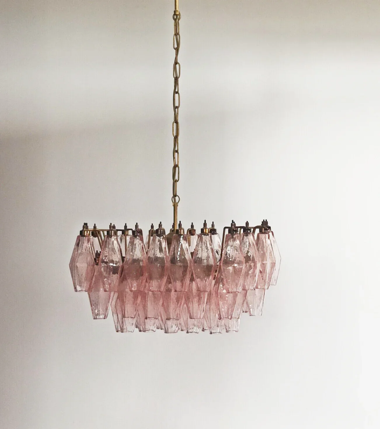 Poliedri Murano Pink Chandelier - Image 7