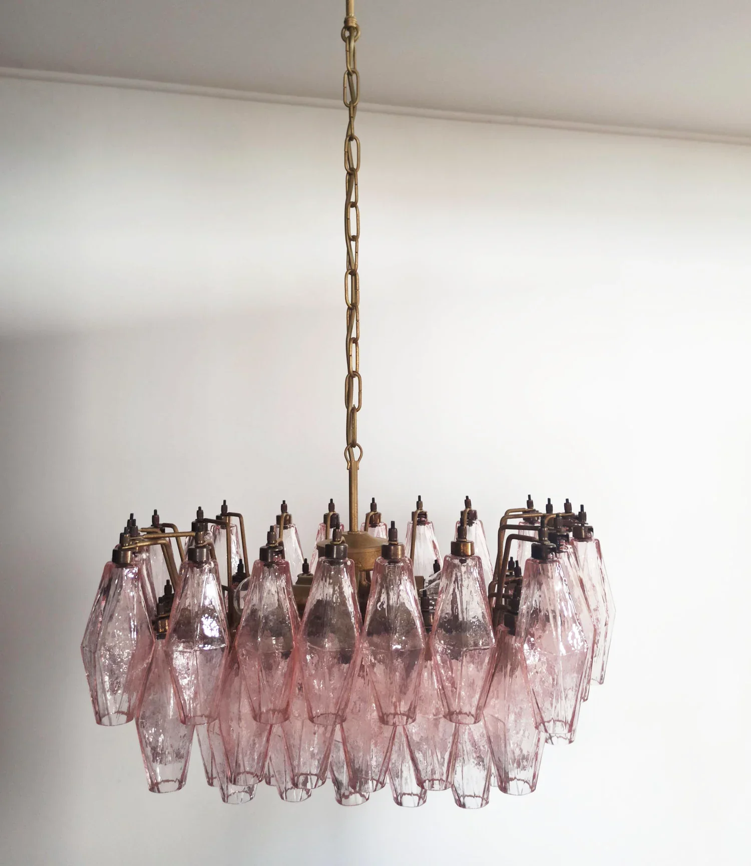 Poliedri Murano Pink Chandelier - Image 9