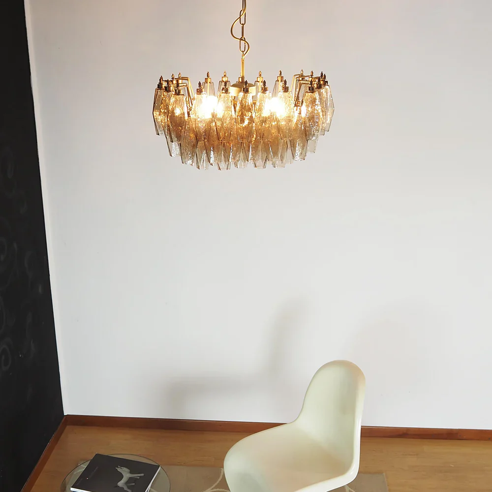 Poliedri Murano Smoked Chandelier - Image 2