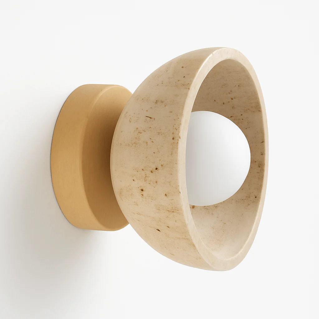 Pulkit Travertine Wall Lamp