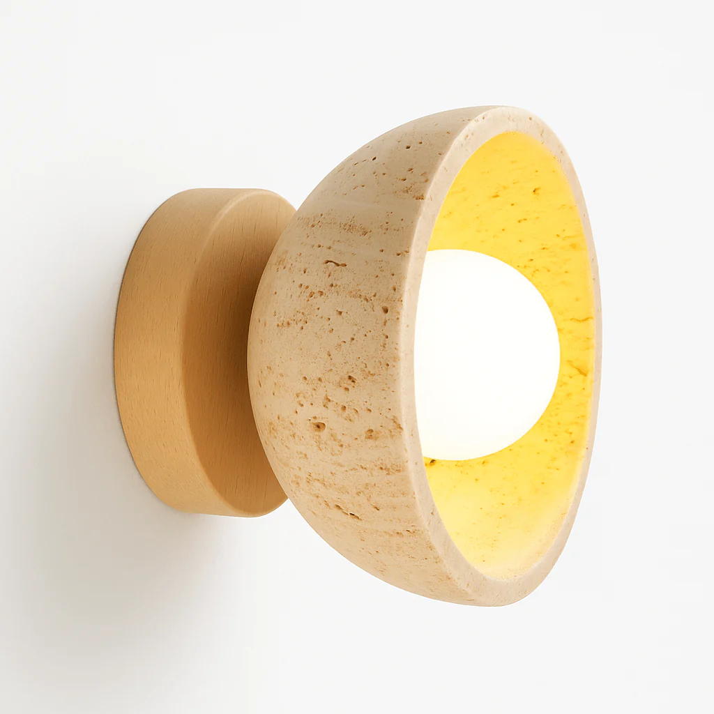 Pulkit Travertine Wall Lamp - Image 2